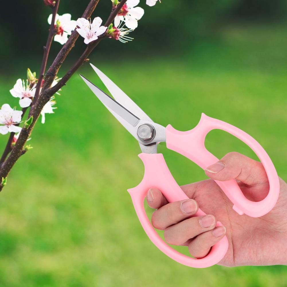Floral Scissors - Pink Pruning Shears for Gardening, Flower Cutting, and Plant Trimming | Multi-Functional Garden Scissors for Florists, Gardeners, and DIY Enthusiasts | Perfect for Bouquets, Herbs, and Indoor Plants