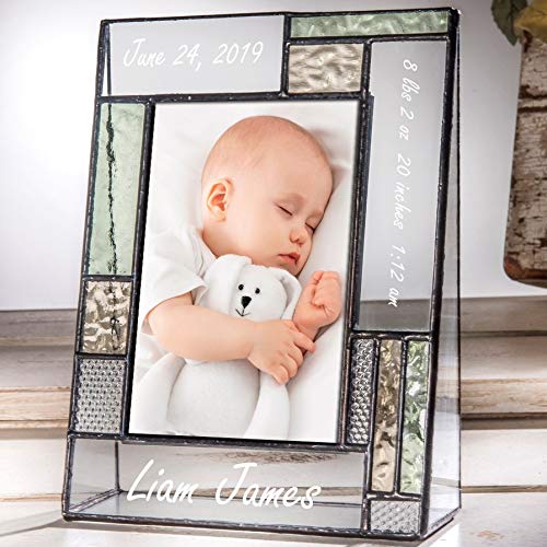 Personalized Baby Photo Frame 4x6 - Nursery Decor for Newborn Gift