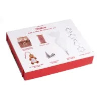 Christmas Bake & Take 62-Piece Gift Box Set - Holiday Baking Kit with Cookie Cutters & Decorations for Festive Cookie Making & Gifting