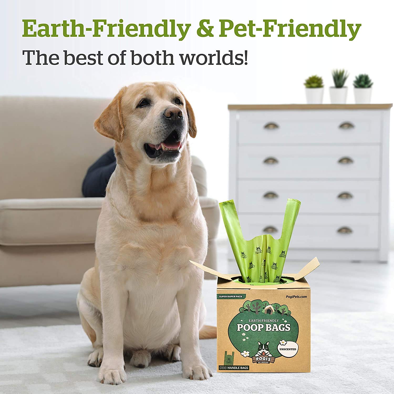 Pogi's 900 Count Unscented Dog Poop Bags with Handles - Extra Thick Leak-Proof Pet Waste Bags for Dogs & Cats | Convenient for Walking, Park Visits & Backyard Cleanup
