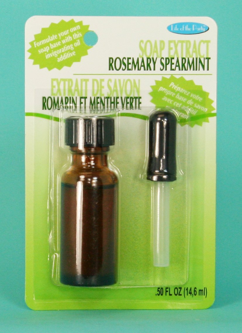 Life of the Party Rosemary Spearmint Soap Extract - 0.5 Ounce | Natural Essential Oil for Aromatherapy, DIY Soap Making & Relaxation - Perfect for Bath, Spa & Home Fragrance