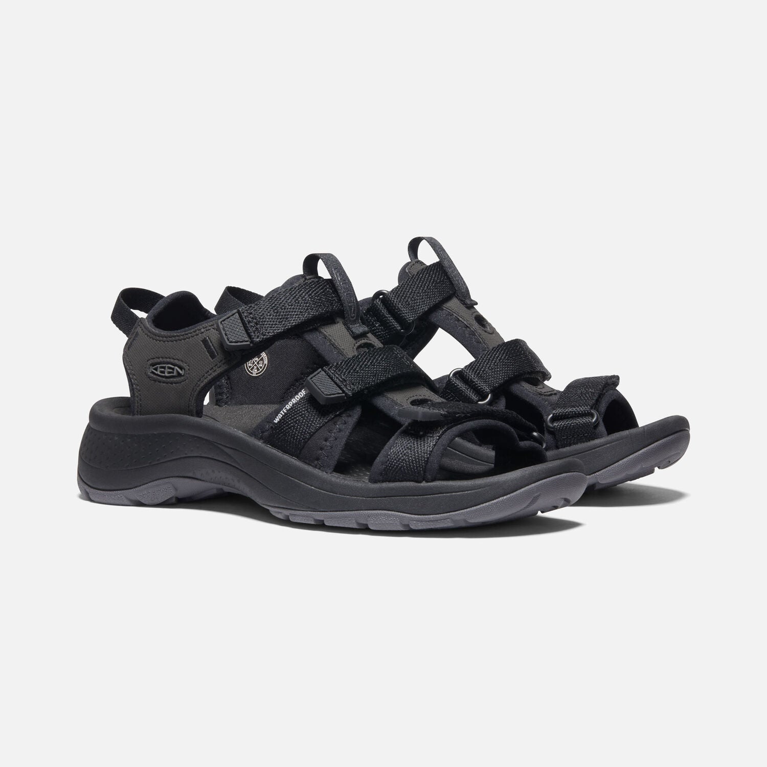 Women's Astoria West Open Toe Sandals - Black/Black | Comfortable & Stylish Summer Shoes for Beach, Casual Outings & Travel