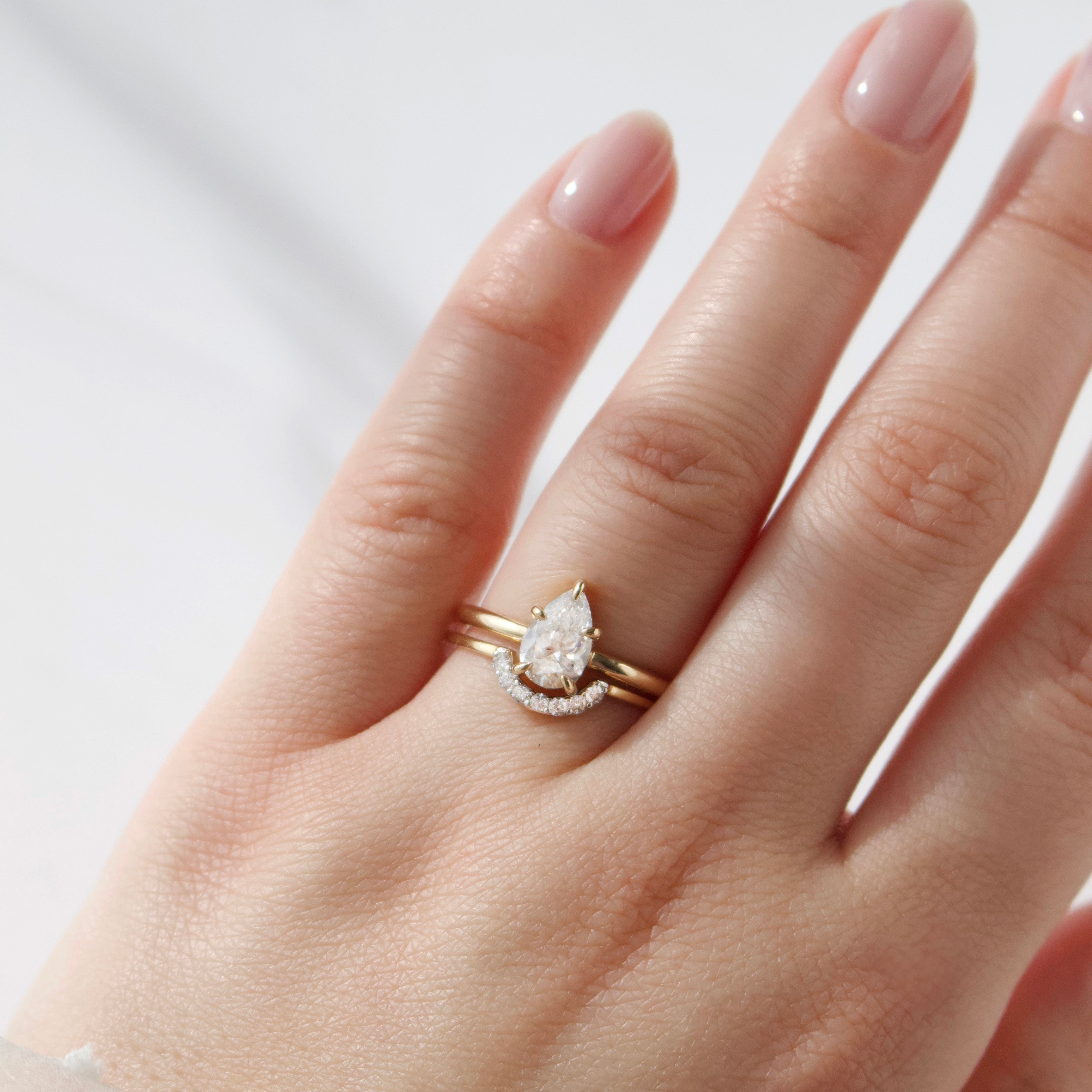 Exquisite Isla Pear Solitaire Diamond Ring - 14K White Gold Engagement Ring for Women | Perfect for Proposals, Anniversaries & Special Occasions