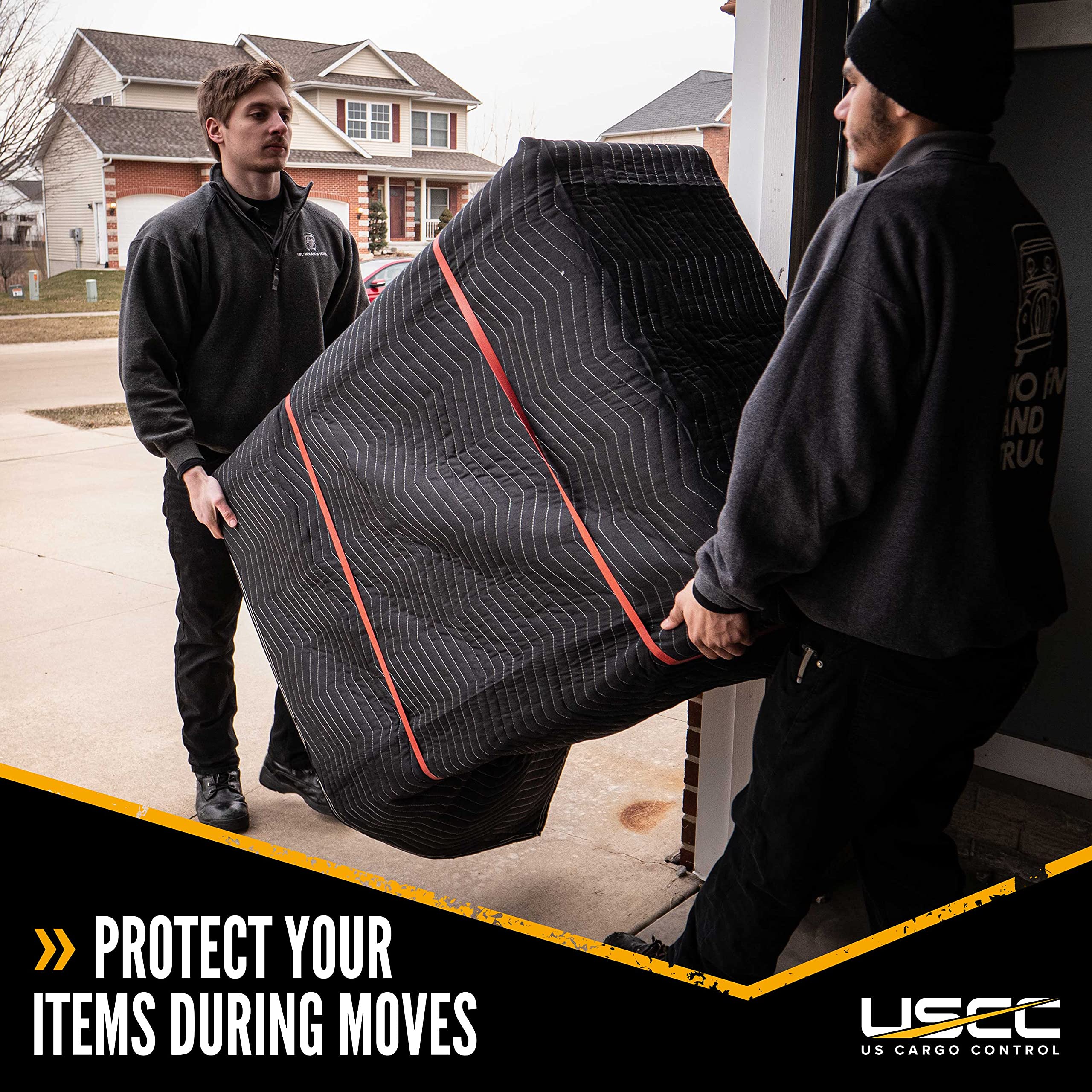 US Cargo Control Ultimate Moving Kit with Moving Blankets & Covers - Heavy Duty Furniture Protector for Washer, Dryer, Range, Refrigerator, Banister & Door Jamb - Perfect for Home Moving, Appliance Protection & Furniture Transport