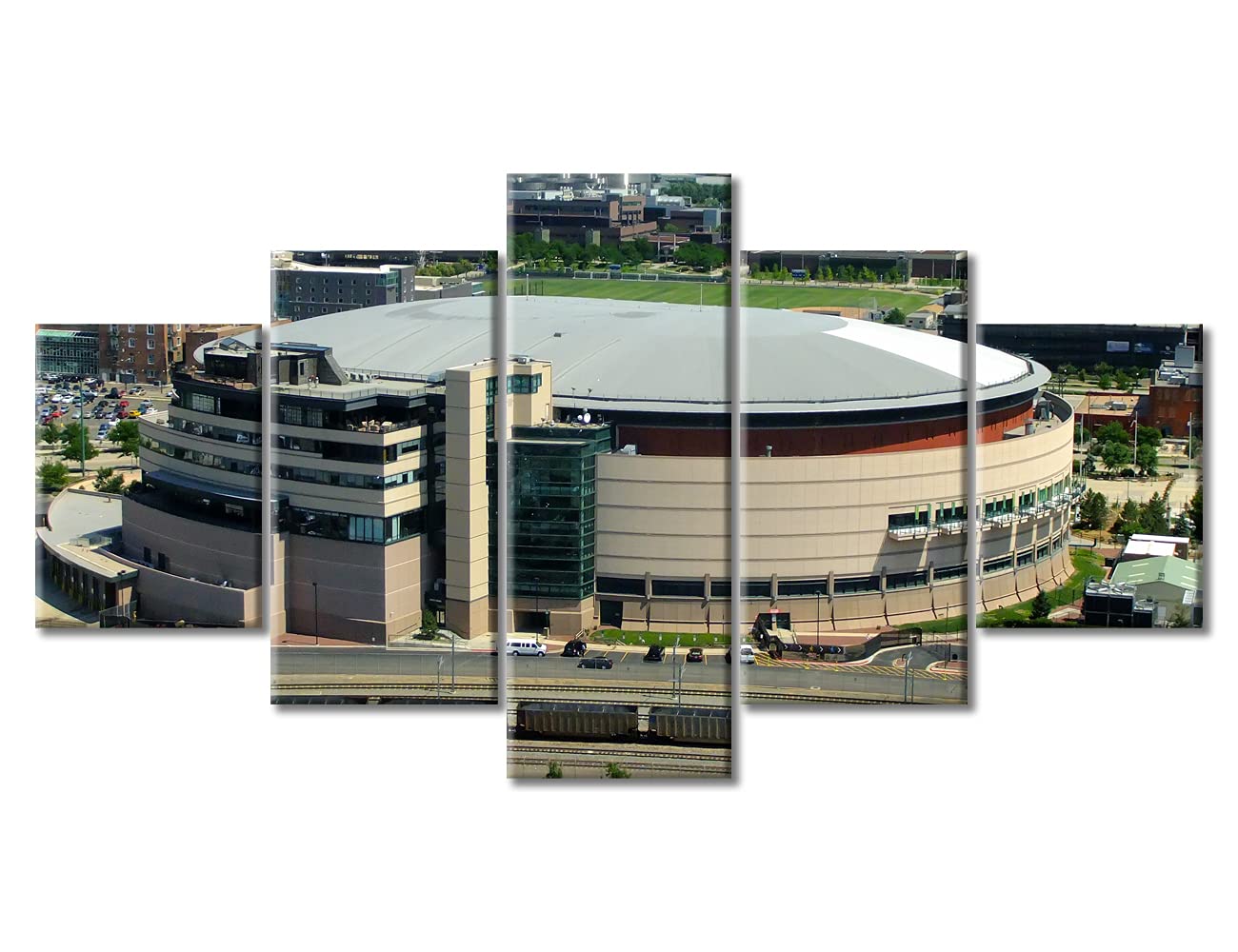 TUMOVO 5-Piece Pepsi Center Canvas Wall Art - Phoenix Arizona Sports Stadium Print, Basketball Poster Gift for Men & Boys Room Decor (60