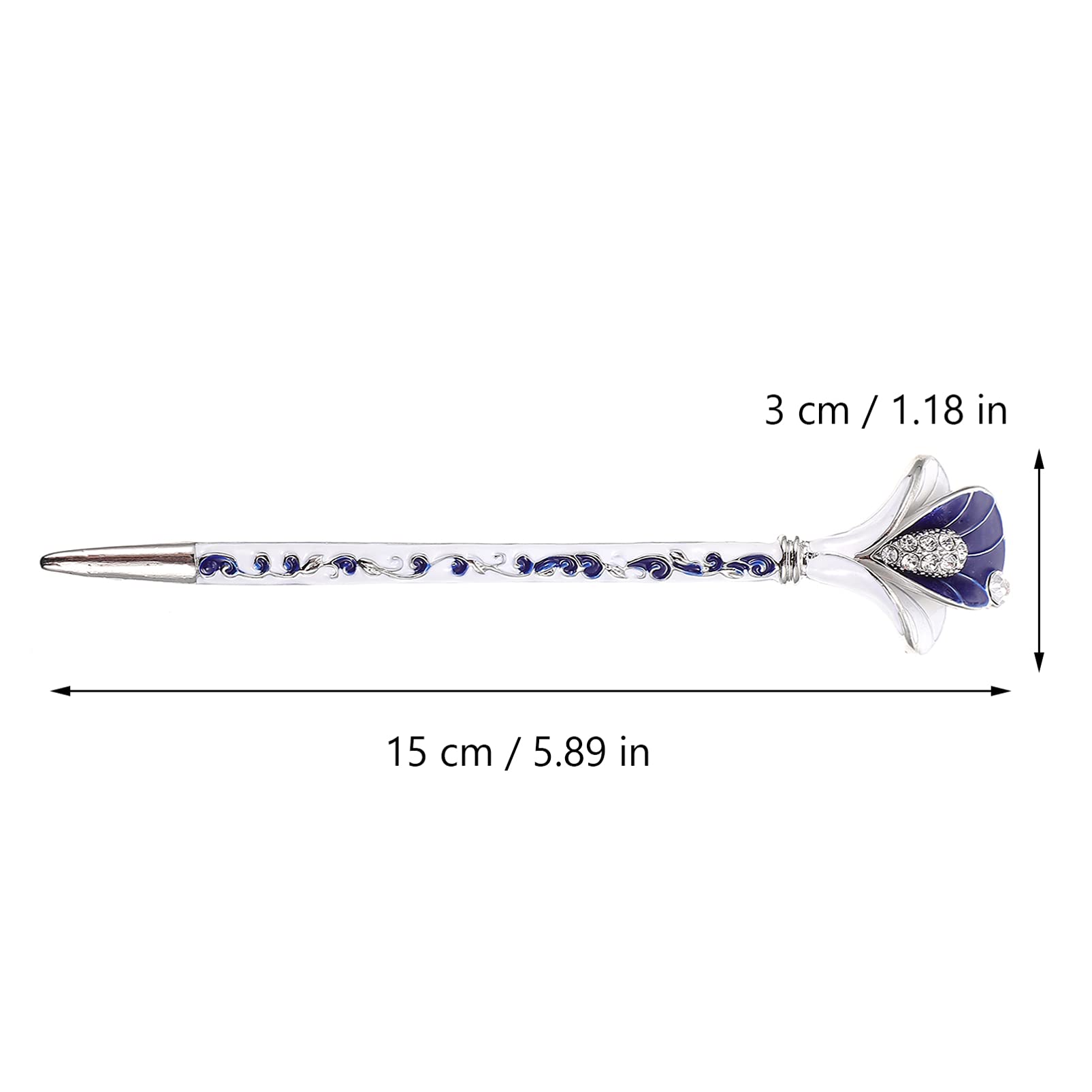 Beaupretty Rhinestone Hair Stick - Chinese Style Hair Bun Chopstick, Flower Hair Pin for Women, Traditional Antique Hair Barrettes, Hanfu Hair Accessory - Perfect for Weddings, Cosplay, and Traditional Chinese Costume Styling