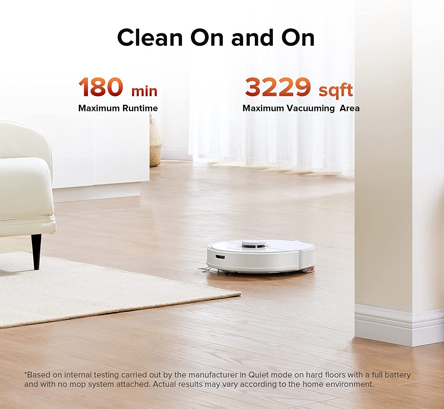 Roborock Q7 Max Robot Vacuum and Mop Cleaner with Side Brushes - Smart Mapping, 180min Runtime, Self-Charging - Perfect for Hardwood Floors, Carpets & Pet Hair Cleaning