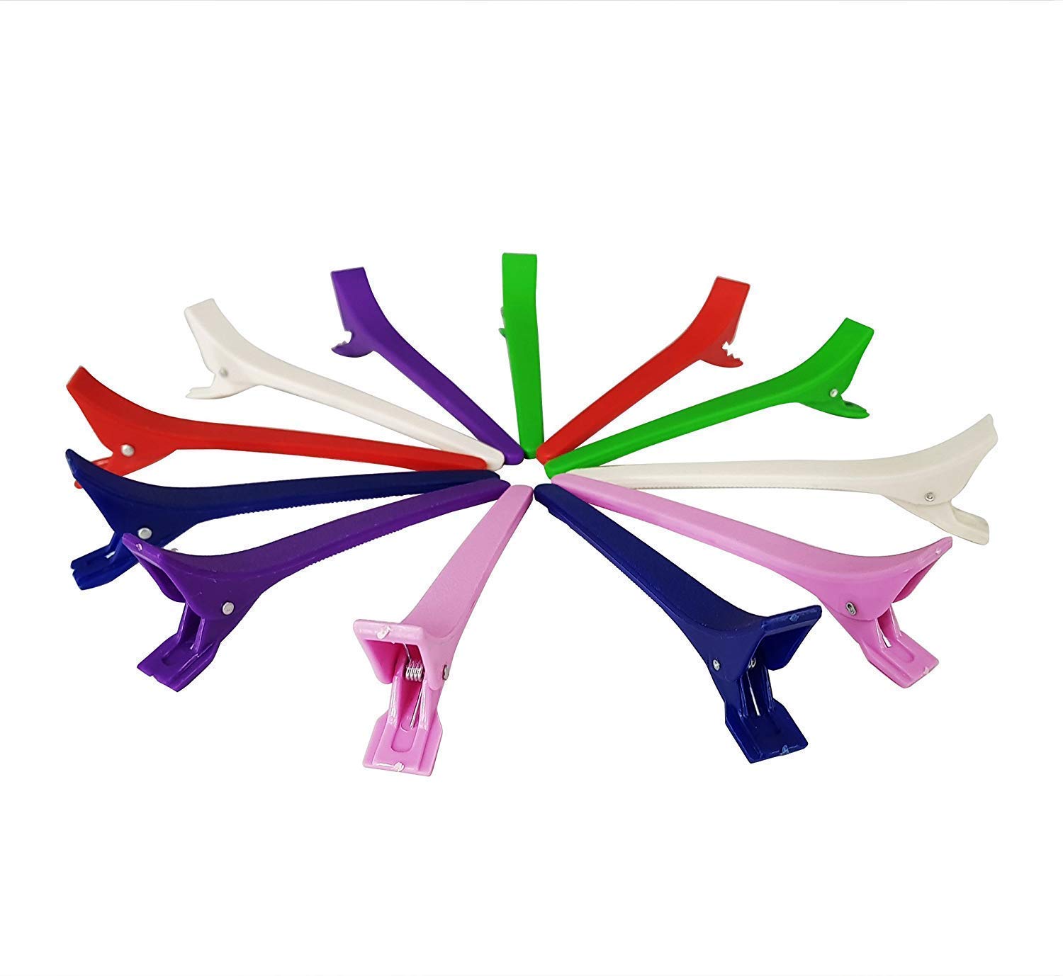 Osking Duck Section Hair Clips for Women & Girls - Professional Hair Styling Clips with Non-Slip Grip (Multicolor, 12-Pack) - Perfect for Salon, Home Haircuts, Braiding & Styling