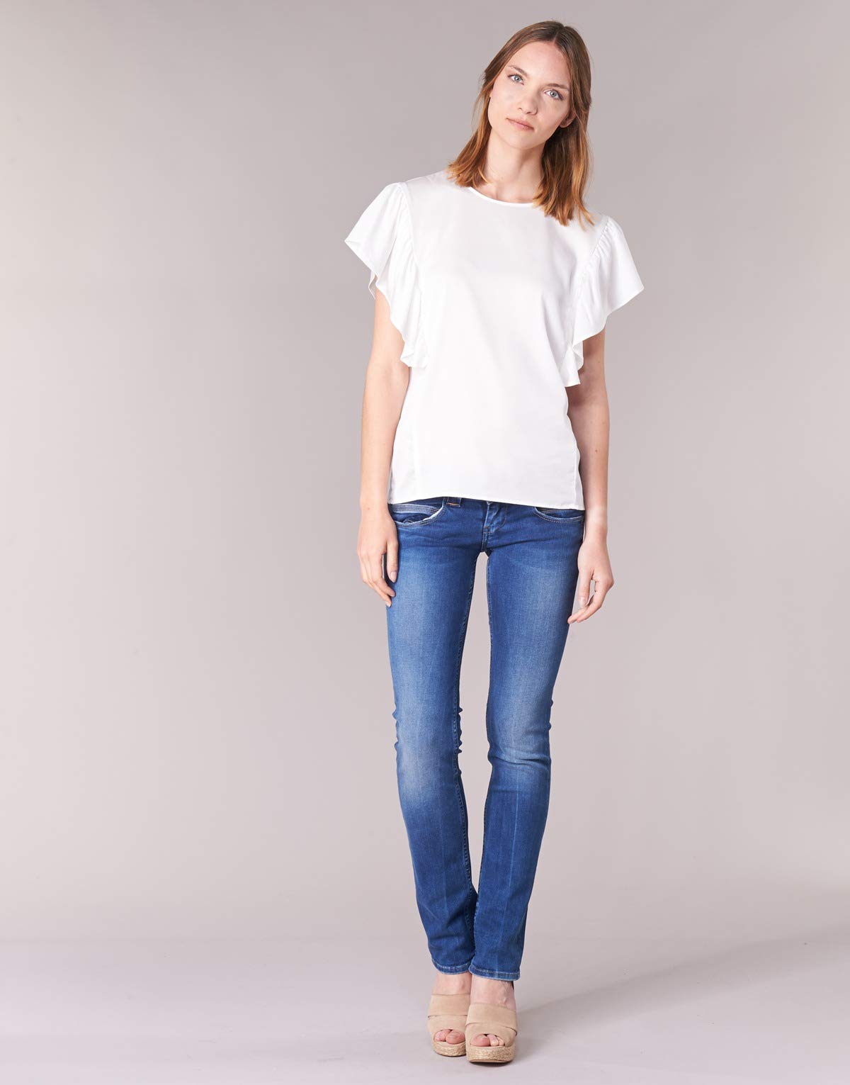 Pepe Jeans Venus Women's Straight Jeans - Blue Denim Pants Size US 33/34 (EU 42/44) - Comfortable & Stylish for Casual Wear, Office & Night Out