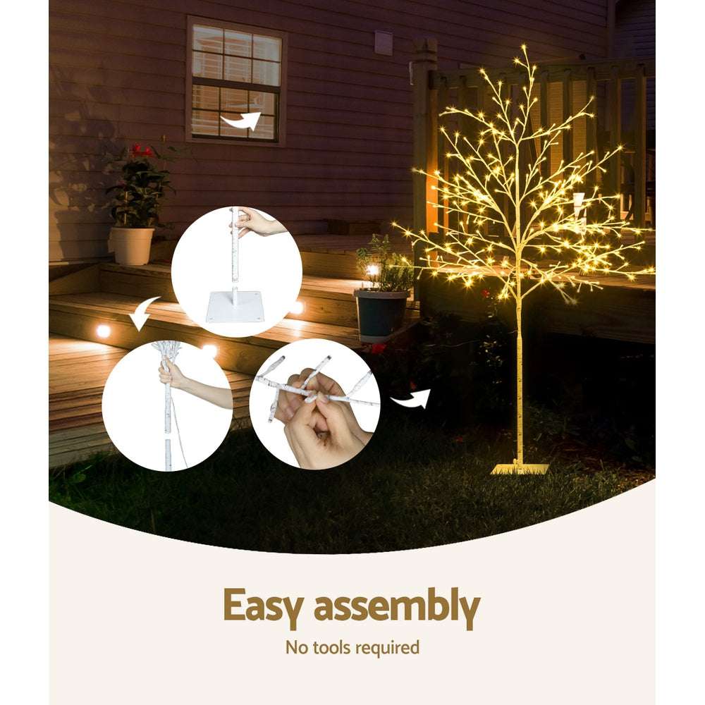 1.5M Pre-Lit Christmas Tree with 304 Warm White LED Lights - Perfect for Holiday Home Decor, Office, and Party Festive Lighting