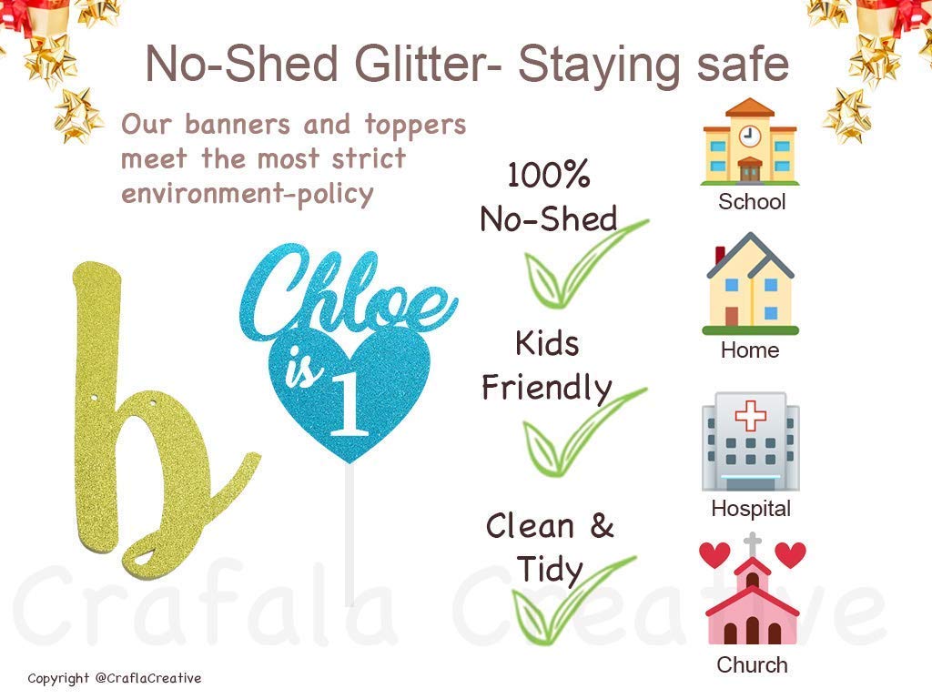 Custom Gold Glitter Happy Birthday Cake Topper - Personalized Text Cake Decorations for Birthday Parties, Weddings & Special Celebrations