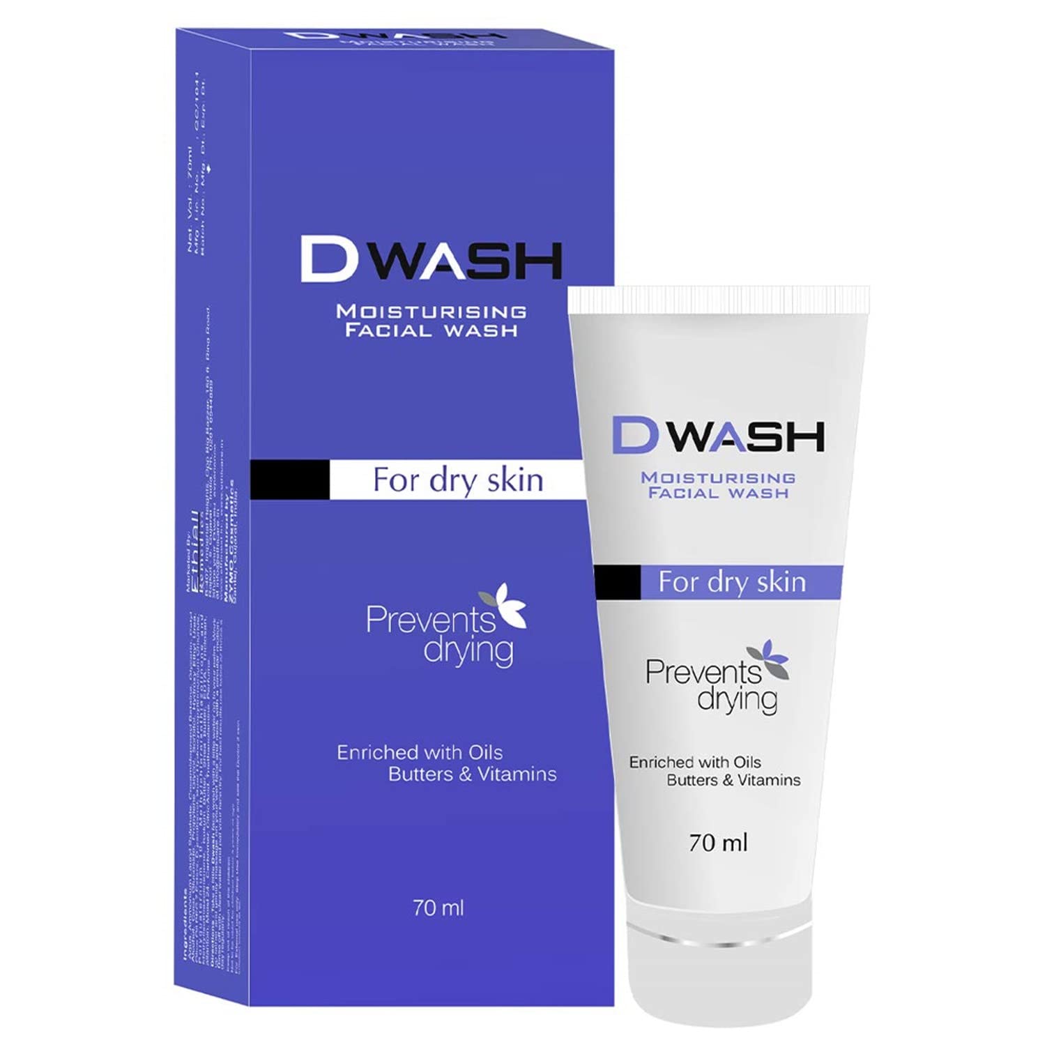 Dwash Moisturising Facial Wash - Hydrating & Gentle Cleanser for All Skin Types (Pack of 3) | Daily Skincare Routine, Travel-Friendly, Gift Idea