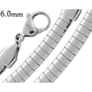 6MM Stainless Steel Dome Omega Necklace for Women - Elegant & Durable Jewelry for Everyday Wear, Gifts & Special Occasions