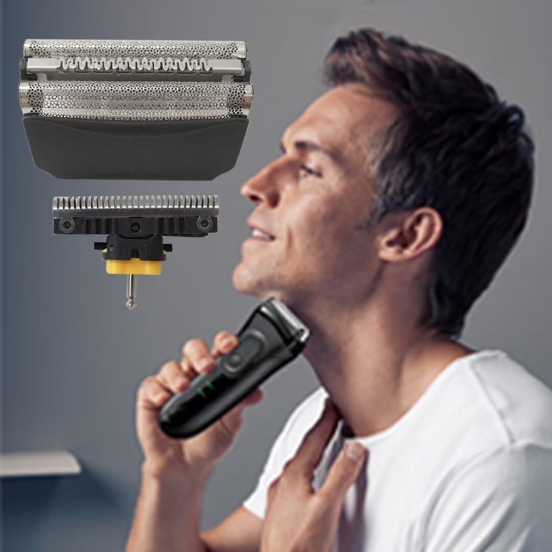 Original Black 8000 Series Shaver Foil Replacement Head for Braun WaterFlex 8795 8581 8583 8585 8588 8590 8781 8783 8790 - Compatible with Braun Series 8 & 9 Electric Shavers - Perfect for Daily Shaving & Travel Use