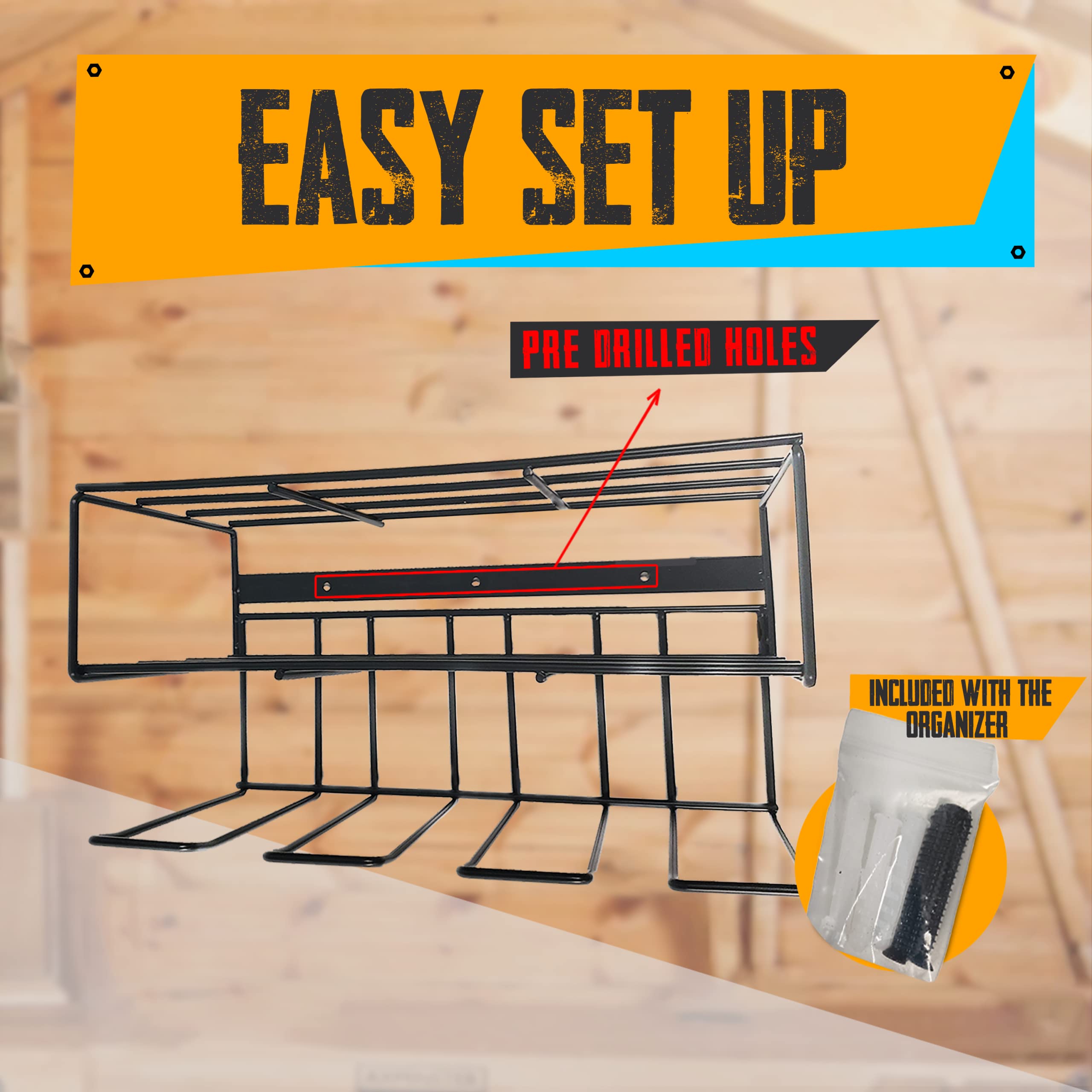 Sturdy Wall Mount Drill Holder & Tool Storage Organizer - Heavy Duty Power Tool Rack for Workshop & Garage Organization - Perfect for DIY Projects and Professional Workbench Storage