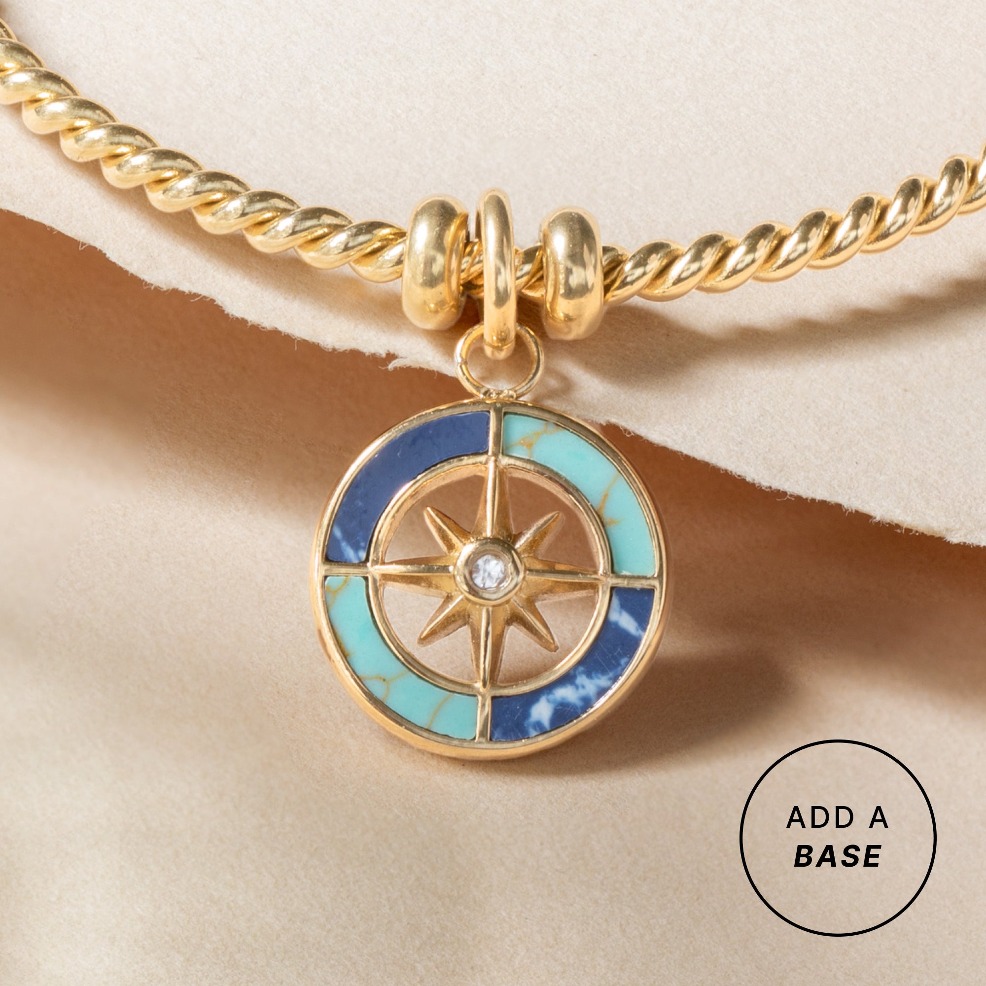 Compass Interchangeable Charm for Jewelry Making - DIY Necklace, Bracelet & Keychain Accessories - Perfect for Travel, Gifts & Fashion Statement