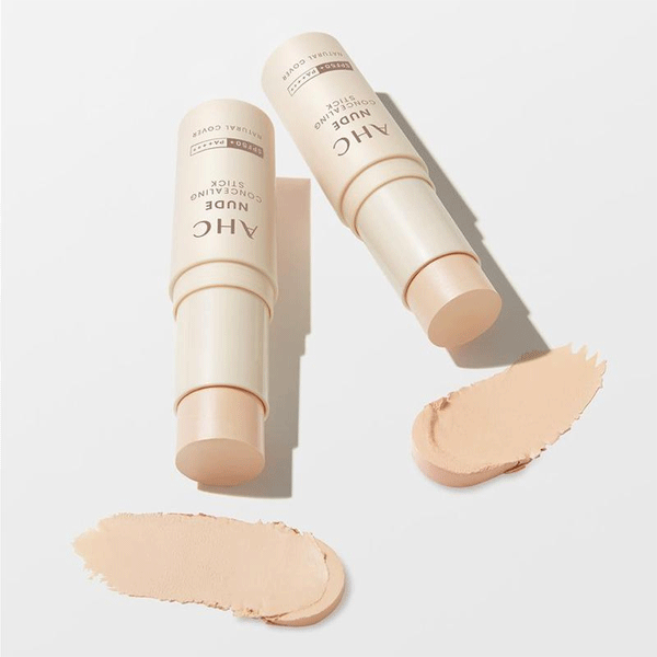 AHC Nude Concealing Stick SPF 50+ PA++++ 10g - Full Coverage Concealer for Dark Circles & Blemishes, Waterproof & Long Lasting - Perfect for Daily Makeup & Outdoor Activities