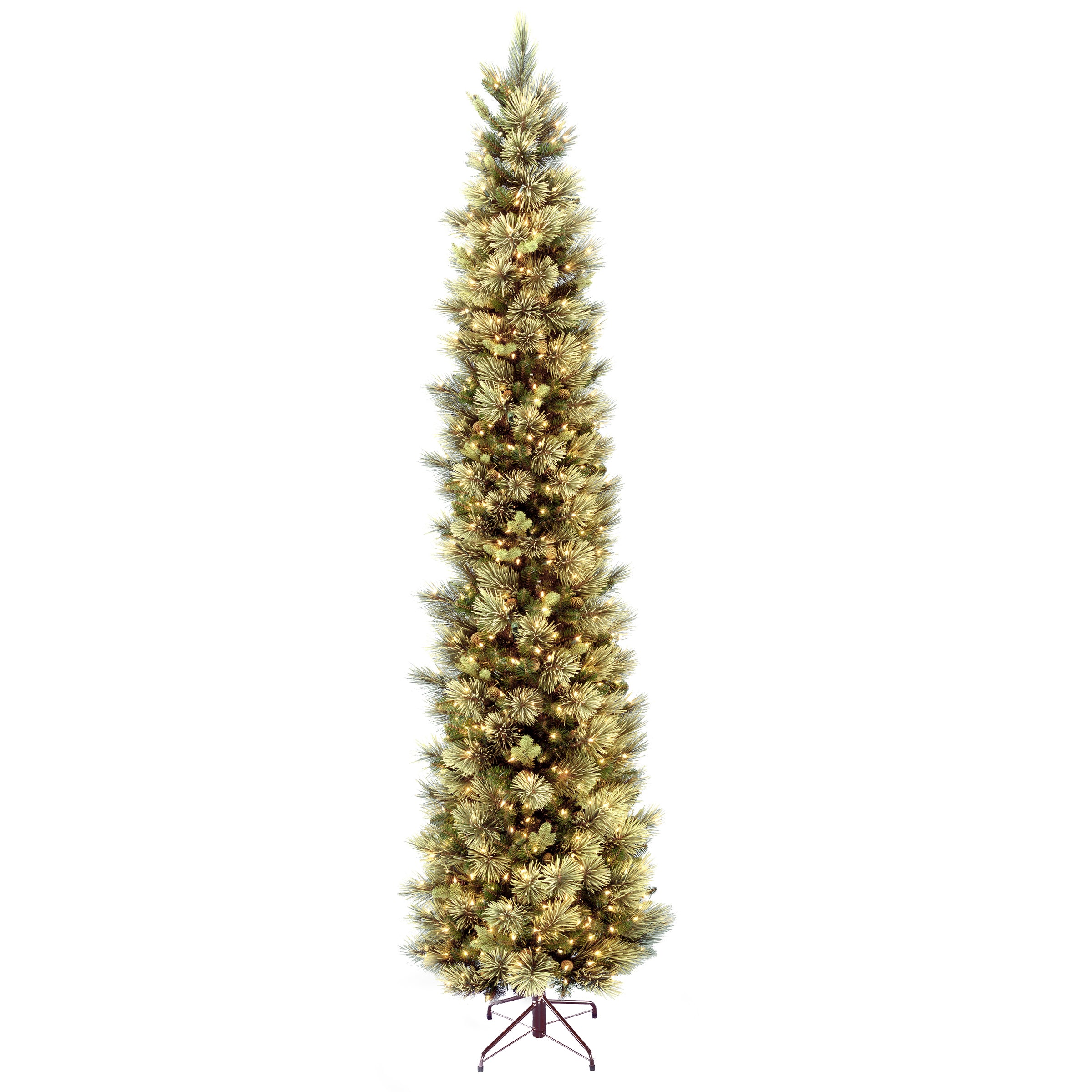 10 ft Pre-Lit Carolina Pine Artificial Christmas Tree with Clear Lights - Perfect for Living Room, Office, and Holiday Decorations