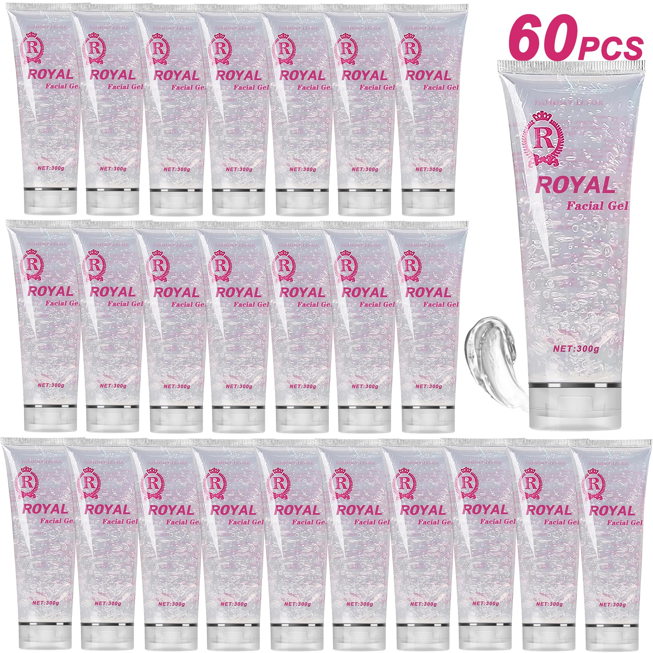 60PCS Conductive Cooling Gel for Hair Removal & Skin Care - 300ML Hydrating Spa Gel for Beauty Devices | Bulk Wholesale for Home & Professional Use