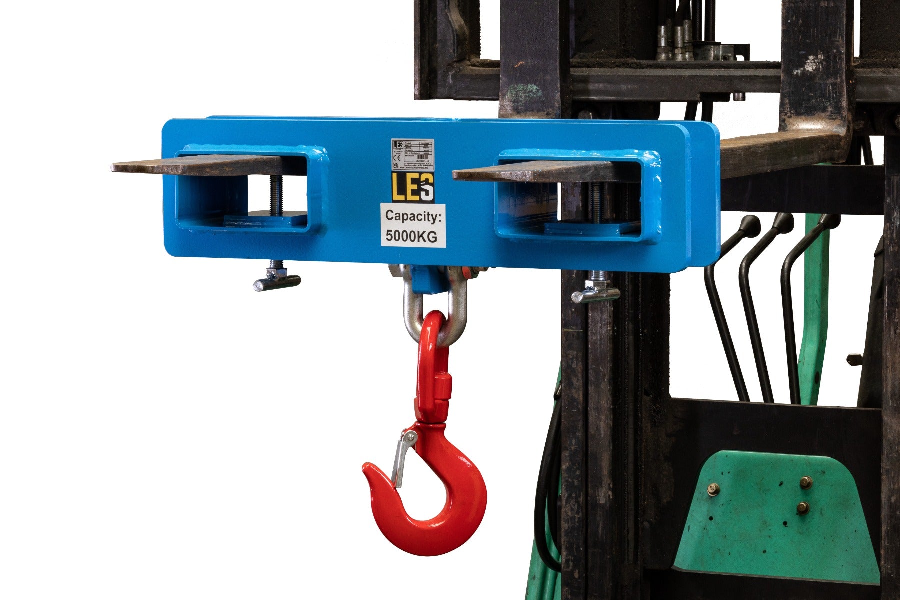 Heavy Duty Forklift Hook Attachment - 5000 lb Capacity - For Lifting & Moving Pallets, Logs, & Machinery - Ideal for Warehouses, Construction Sites & Farms