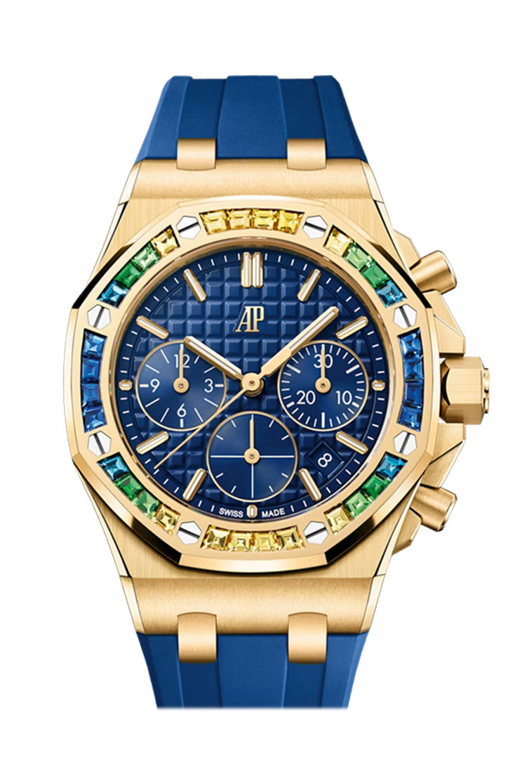 Audemars Piguet Royal Oak Offshore 37mm Blue Dial Yellow Gold Watch 26236BA.YY.D346CA.01 - Luxury Swiss Timepiece for Business & Formal Occasions