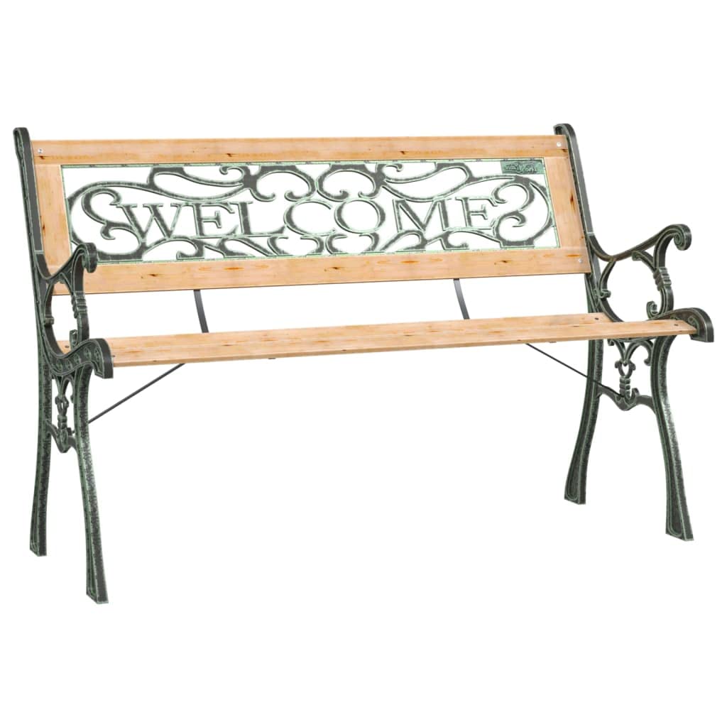 vidaXL Solid Firwood Patio Bench with Armrests - Durable Outdoor Wooden Garden Bench for Lawn, Porch, Deck, Park & Entryway | Perfect for Backyard Relaxation, Garden Seating & Outdoor Decor