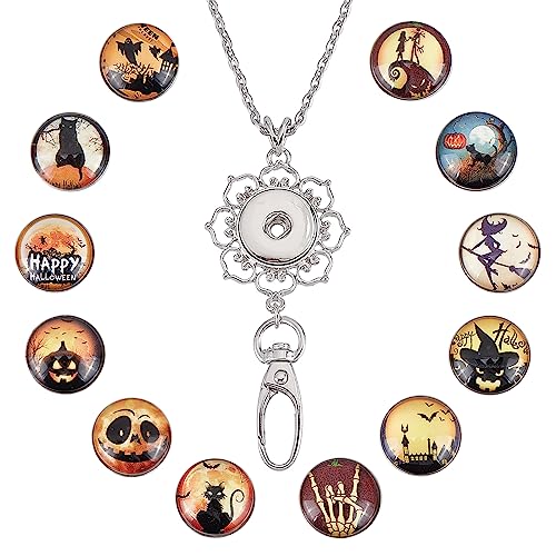 1+12 Halloween Horror Button Lanyard