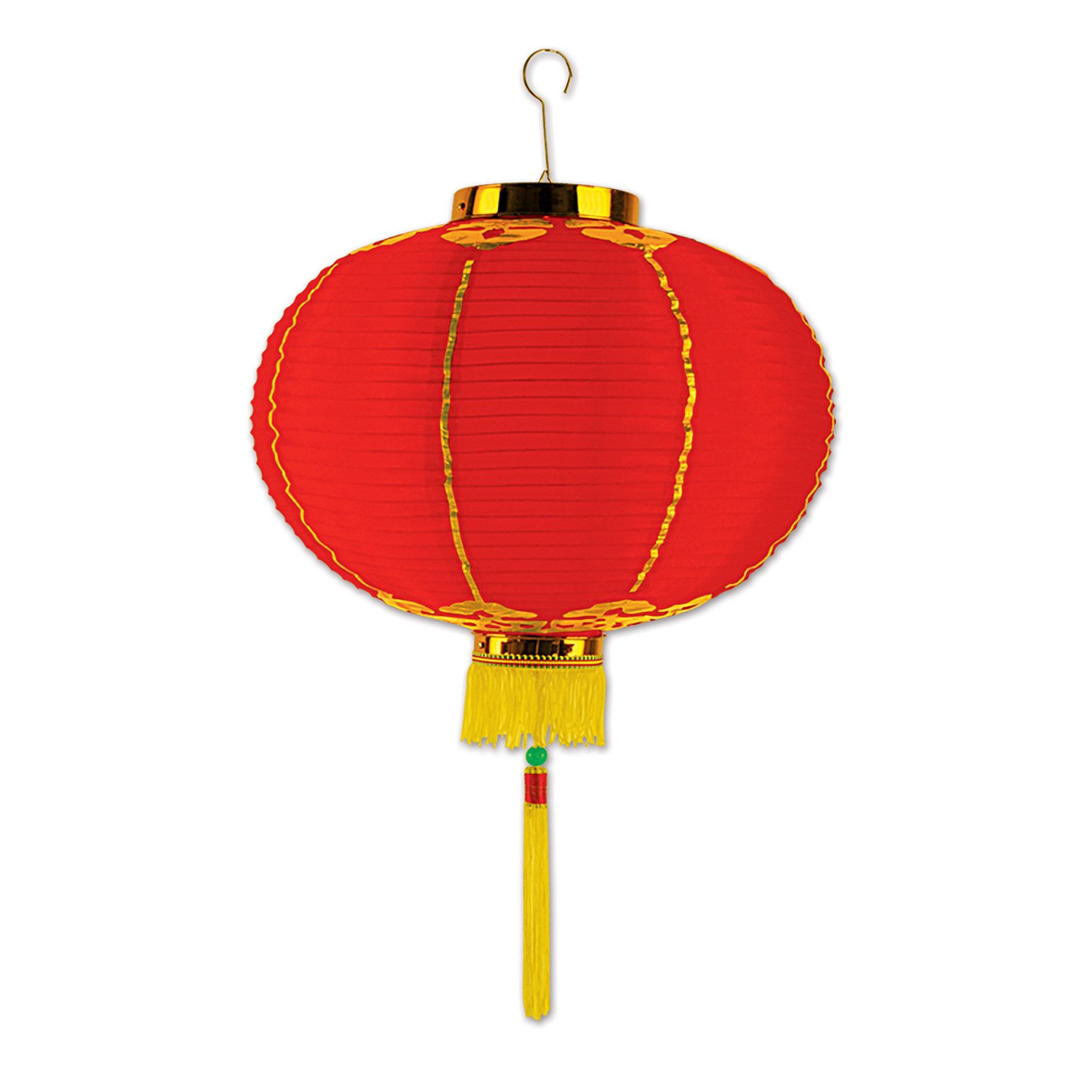 Beistle 50678-12 Good Luck Lantern with Tassel - Pack of 12 - Chinese New Year Decorations, Party Supplies, Festival Home Decor