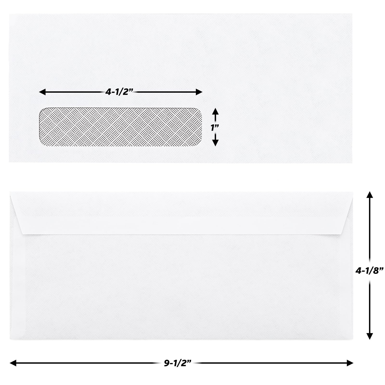 #10 Self-Seal Business Envelopes with Left Window - 500 Pack (742022) | Security Tinted White Peel & Seal Envelopes for Mailing, Invoices & Office Documents