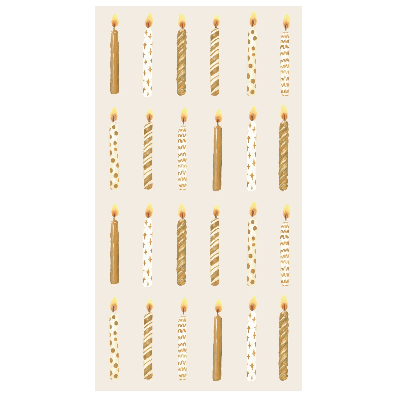 Elegant Gold Candles for Wedding & Party Decor - Premium Guest Napkins for Special Occasions & Table Settings