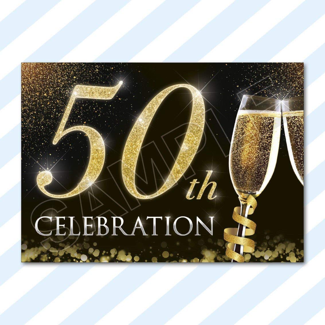 50th Anniversary Party Invitations - Pack of 48 A6 Greeting Cards with Envelopes for Birthday, Celebration & Special Events - Perfect for Golden Jubilee, Milestone Parties & Formal Invites