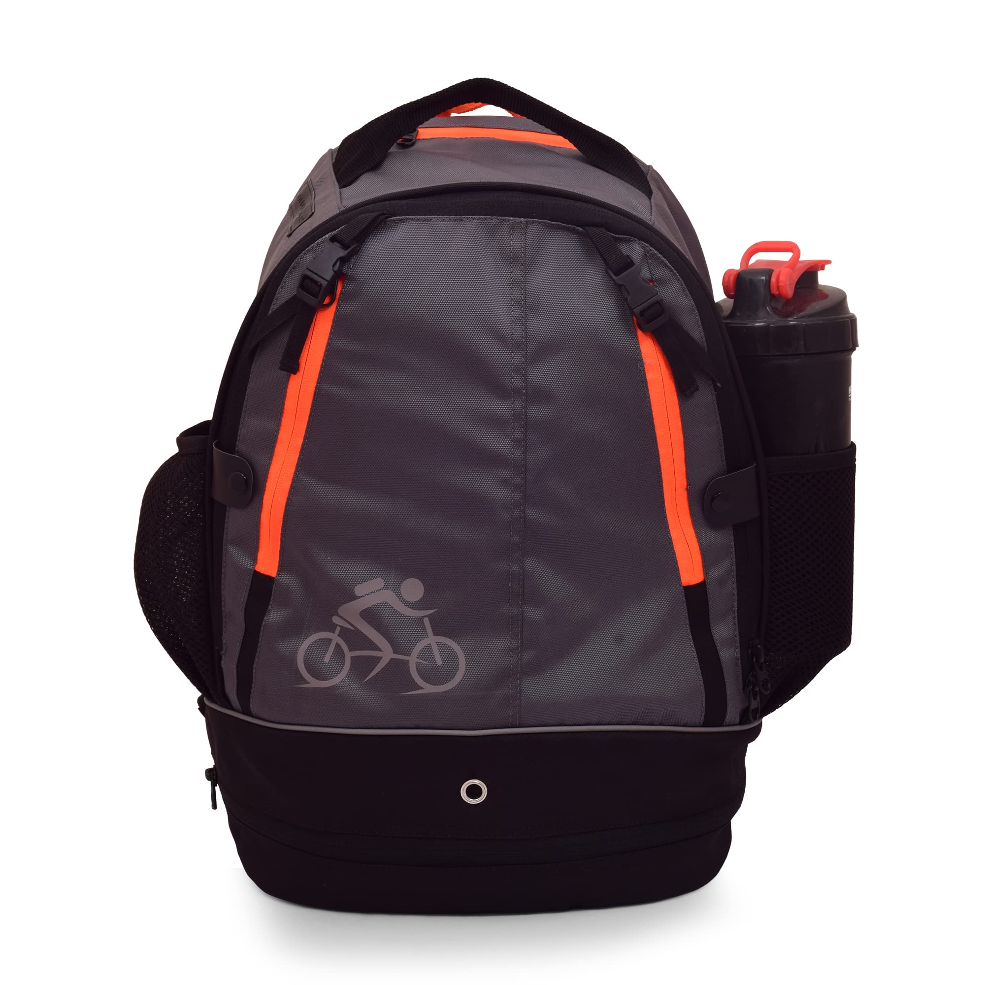 GR GOLDEN RIDERS 27L Waterproof Bicycle Backpack Satchel - Lightweight Cycling Commuter Bag for Men & Women - Perfect for Bike Rides, Hiking, Travel & Outdoor Adventures (Grey)