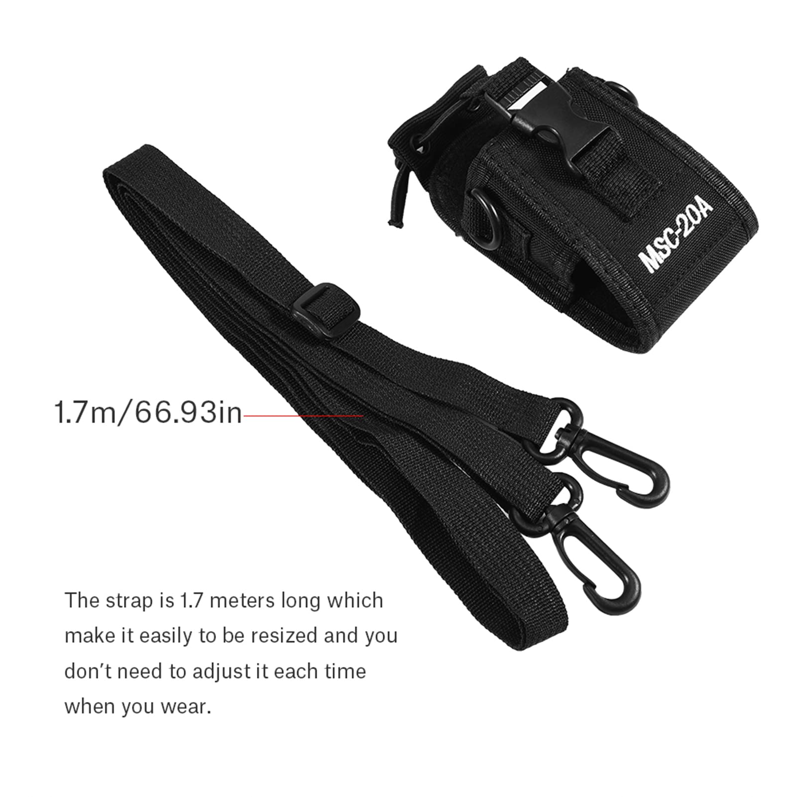 Tactical Radio Pouch - Universal MOLLE Walkie Talkie Holder with Adjustable Strap for Duty Belt, Hunting & Outdoor Activities | Durable Multi-Function Radio Case for Two-Way Radios, Intercom & Communication Gear