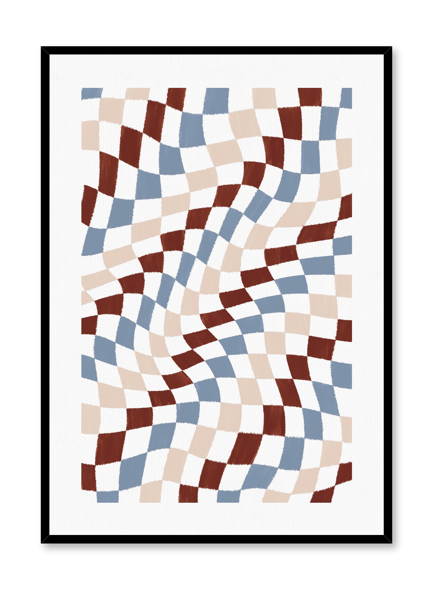 Melted Chessboard Wall Art Poster - Abstract Chess Game Decor for Home, Office & Game Room - Perfect for Chess Lovers & Modern Interior Design