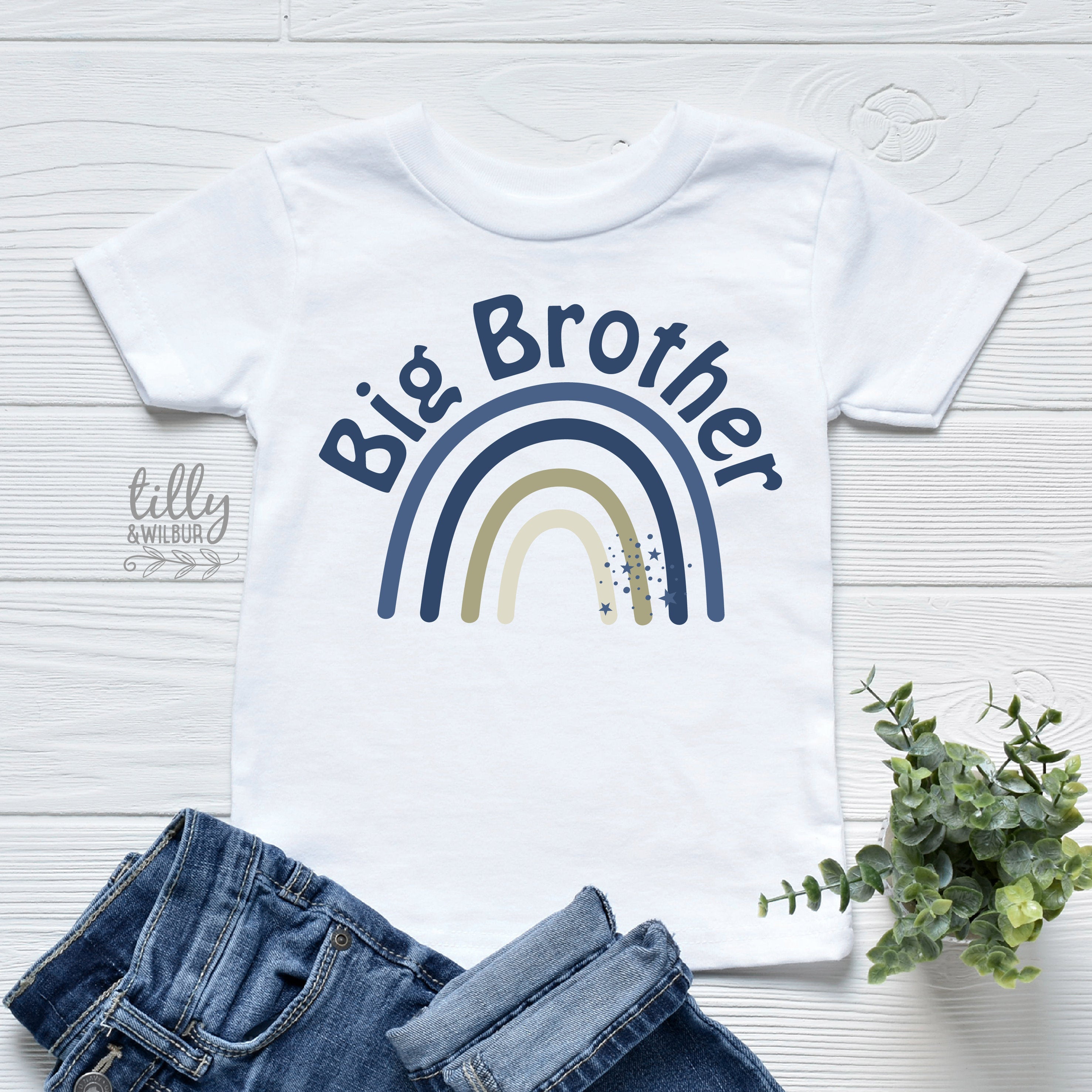 Big Brother Rainbow Design T-Shirt - Fun & Colorful Graphic Tee for Men, Women & Kids - Perfect for Casual Wear, Family Outings & Pride Events