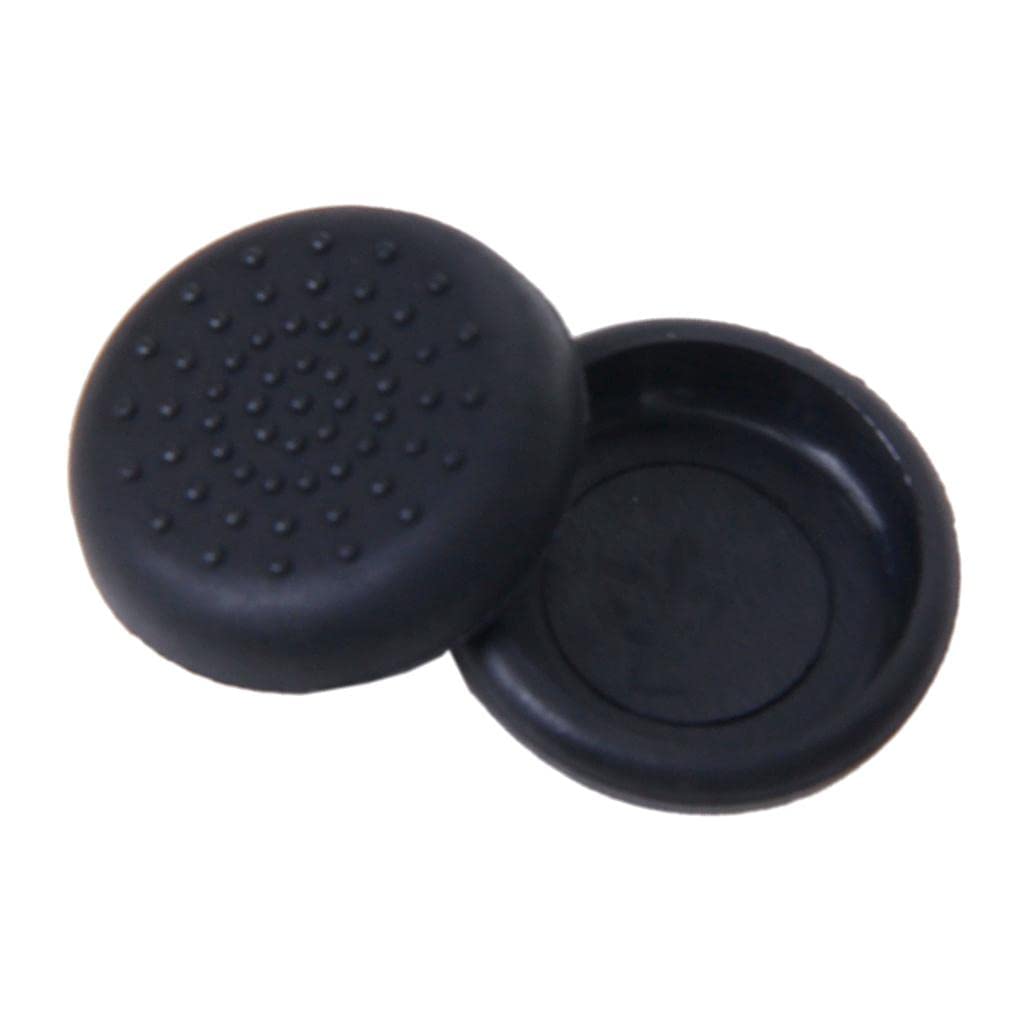 Replacement PS4 Controller Joystick Caps - 1 Pair Black Thumb Grips for Playstation 4 - Enhance Gaming Comfort & Precision (Perfect for FPS, Racing & Action Games)