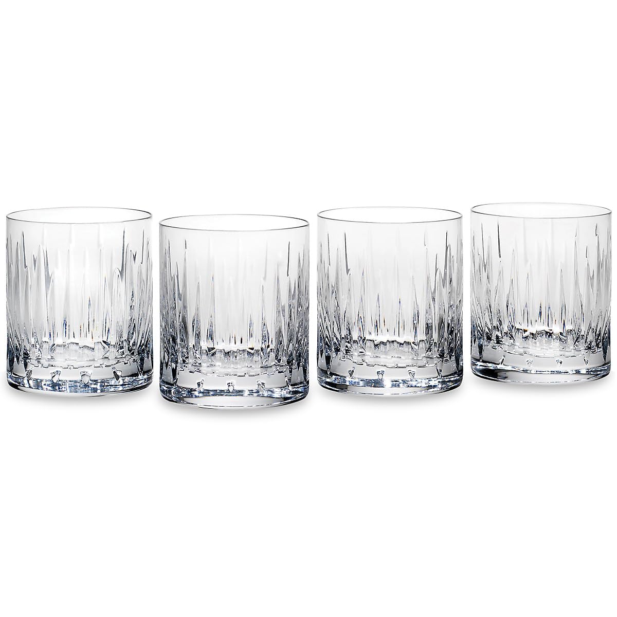 Premium Reed & Barton Crystal Double Old Fashioned Glasses Set of 4 - Elegant Barware for Cocktails, Whiskey & Bourbon - Perfect for Home Bars, Parties & Gifts