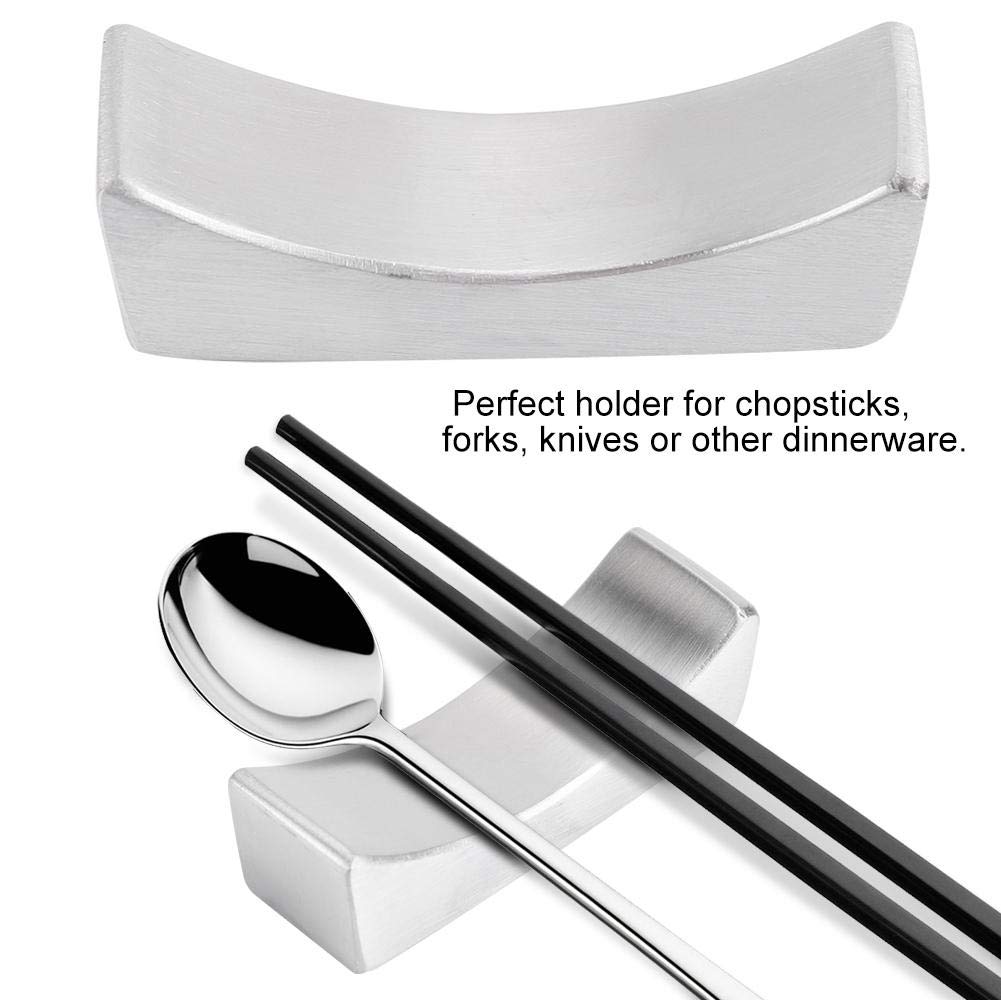 Premium 304 Stainless Steel Chopstick Rest - Reusable Non-Slip Chopsticks Holder for Asian Dining, Sushi, Ramen & Home Kitchen Use