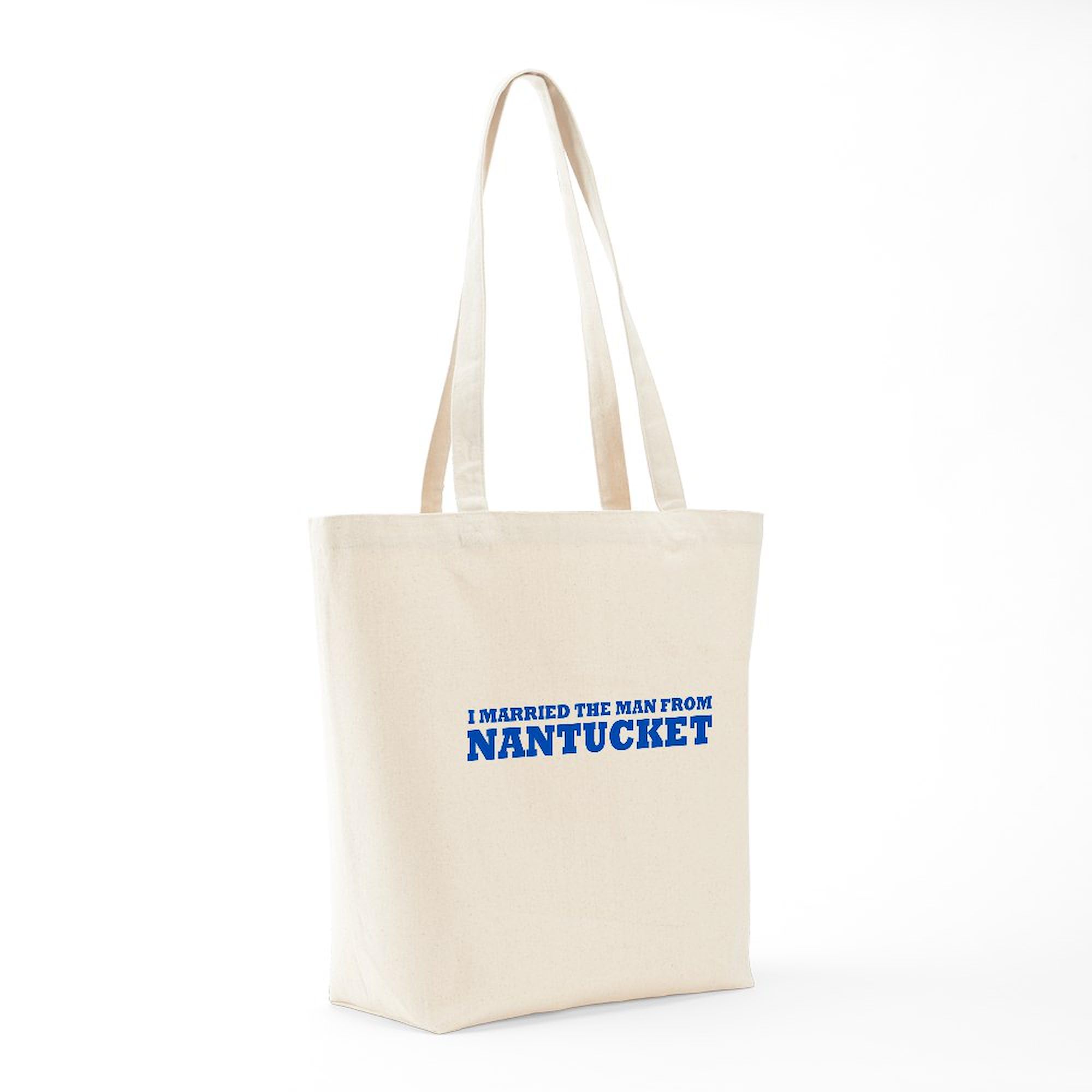 I Married The Man From Nantucket Tote Bag - Natural Canvas Reusable Shopping Bag for Groceries, Beach & Daily Use | CafePress
