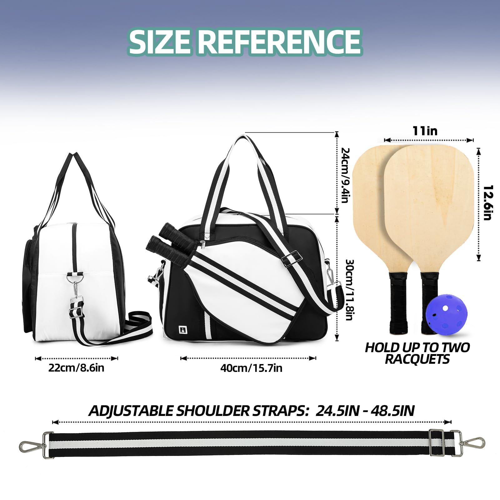 Premium Unisex Pickleball Backpack with Shoe Compartment & Paddle Cover - Large Gym Duffle Bag for Tennis, Badminton & Sports Equipment Storage - Perfect for Travel, Training & Court Accessories