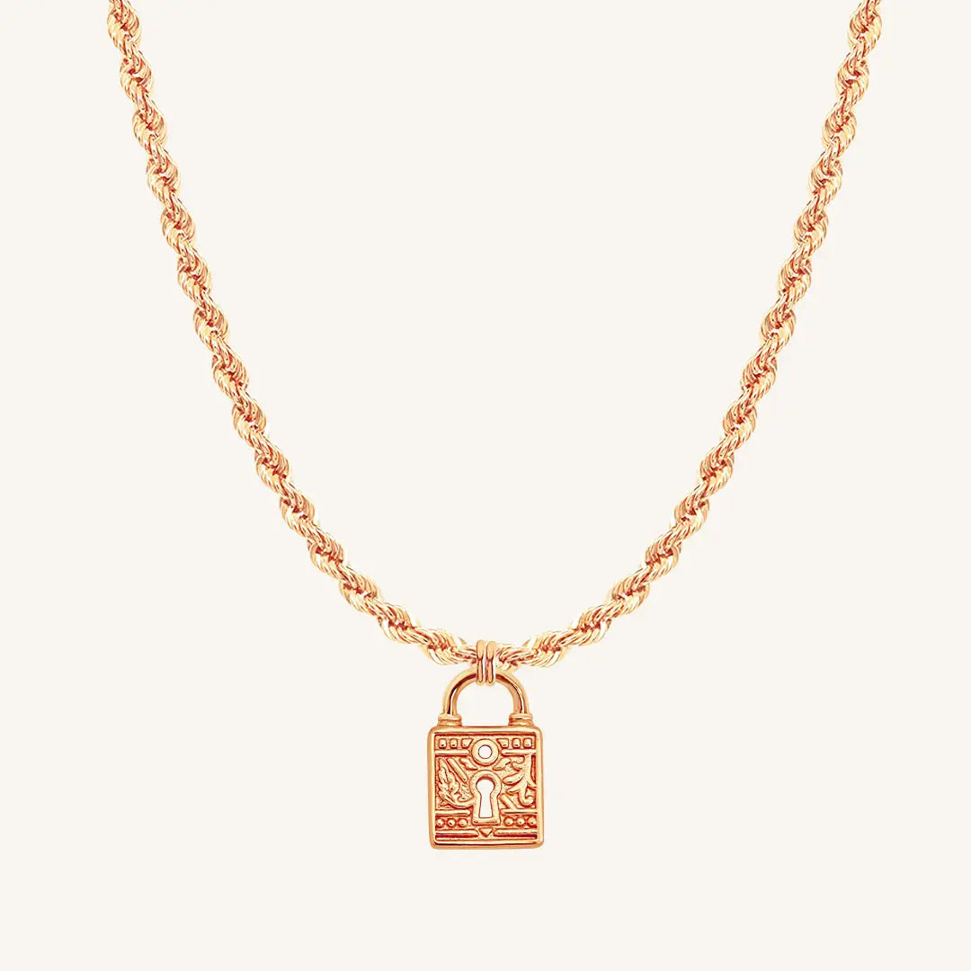Sanctuary Keylock Necklace - Elegant Stainless Steel Pendant for Women, Perfect for Everyday Wear, Gifts & Special Occasions