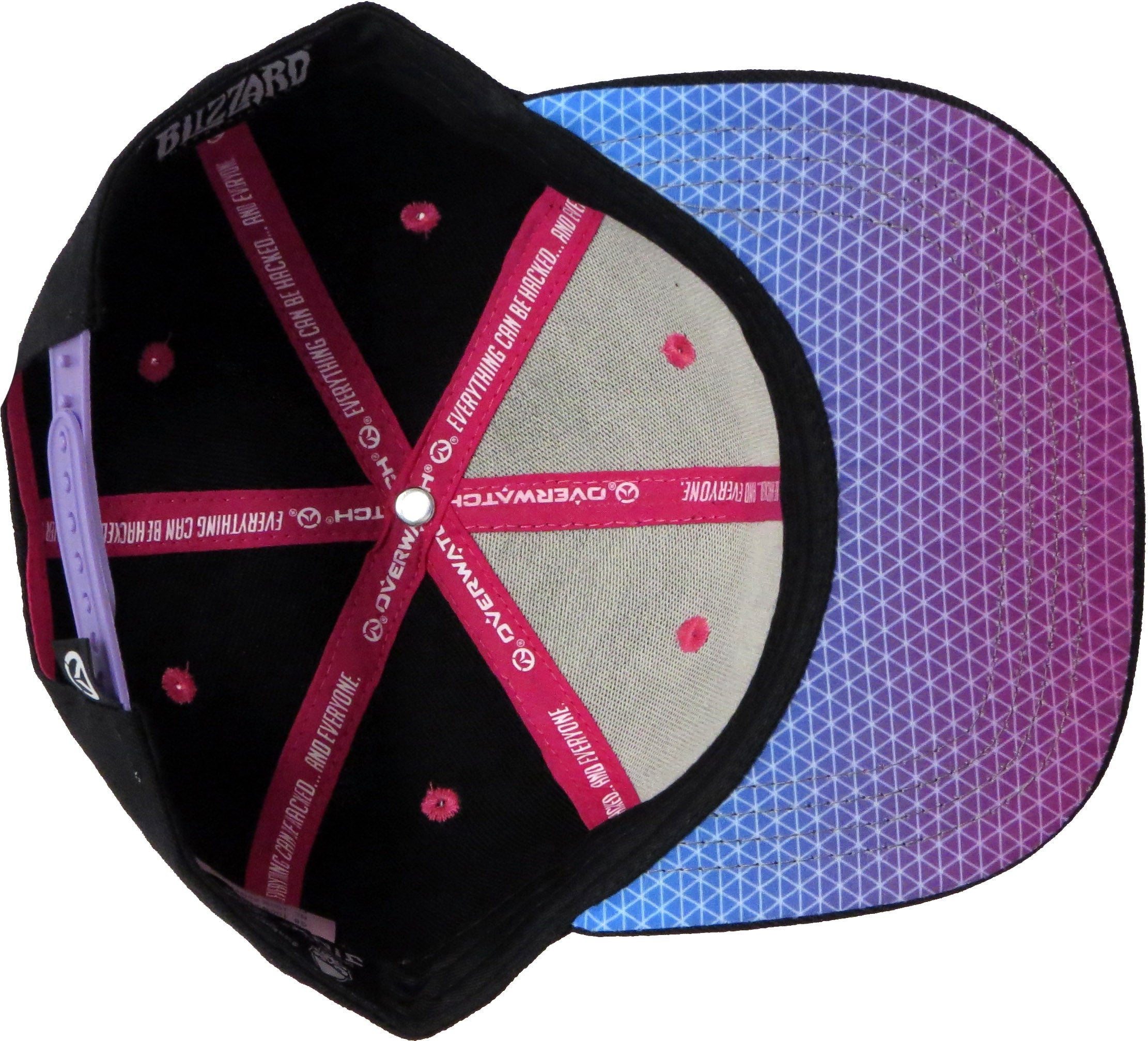 Official Overwatch Sombra Snapback Cap - Gaming Trucker Hat with Adjustable Strap - Perfect for Cosplay, Gaming Events & Streetwear Fashion