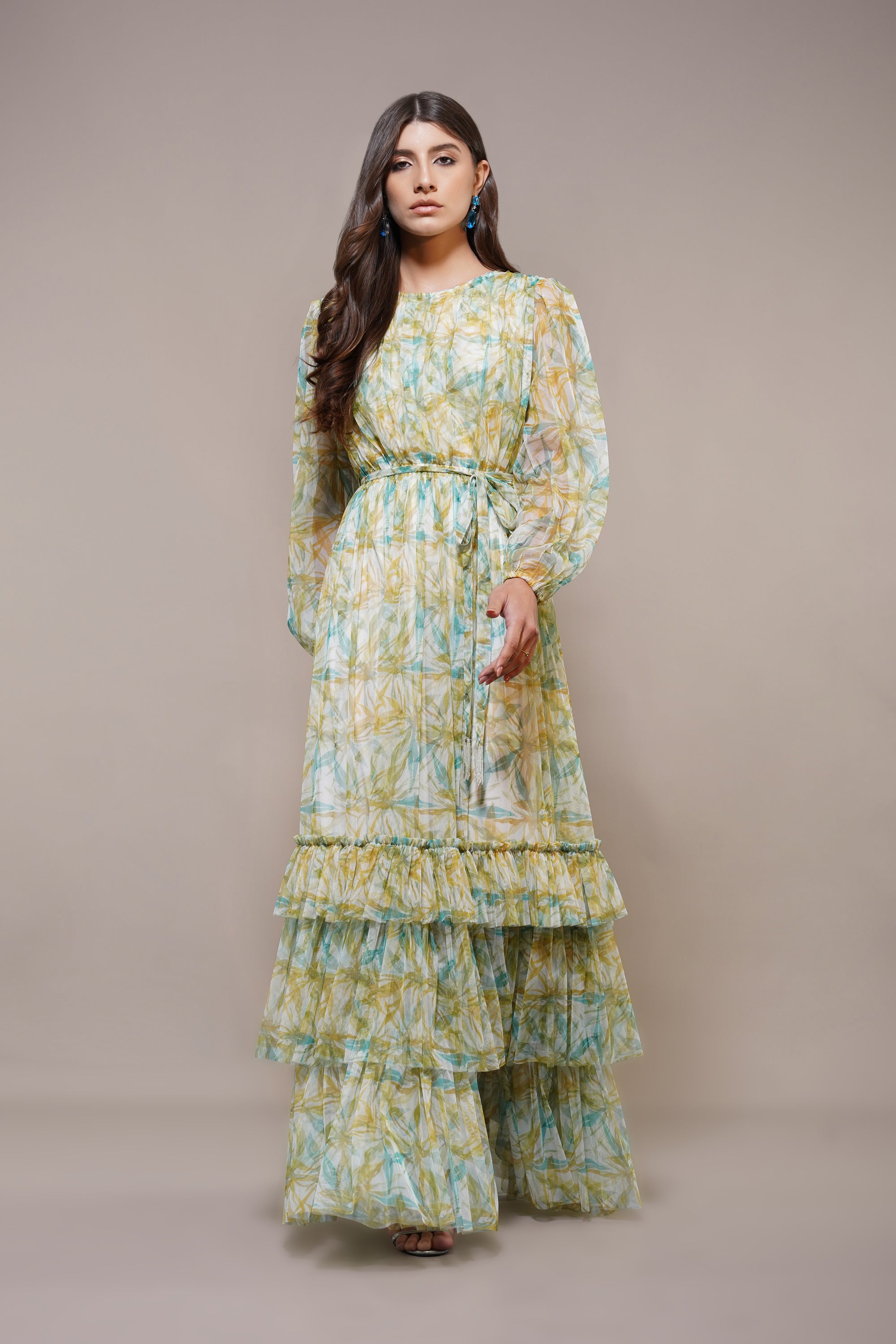 Rebecca Green Floral Maxi Dress for Women | Elegant Summer Beach Wedding Party Dress | Perfect for Vacations, Date Nights & Special Occasions
