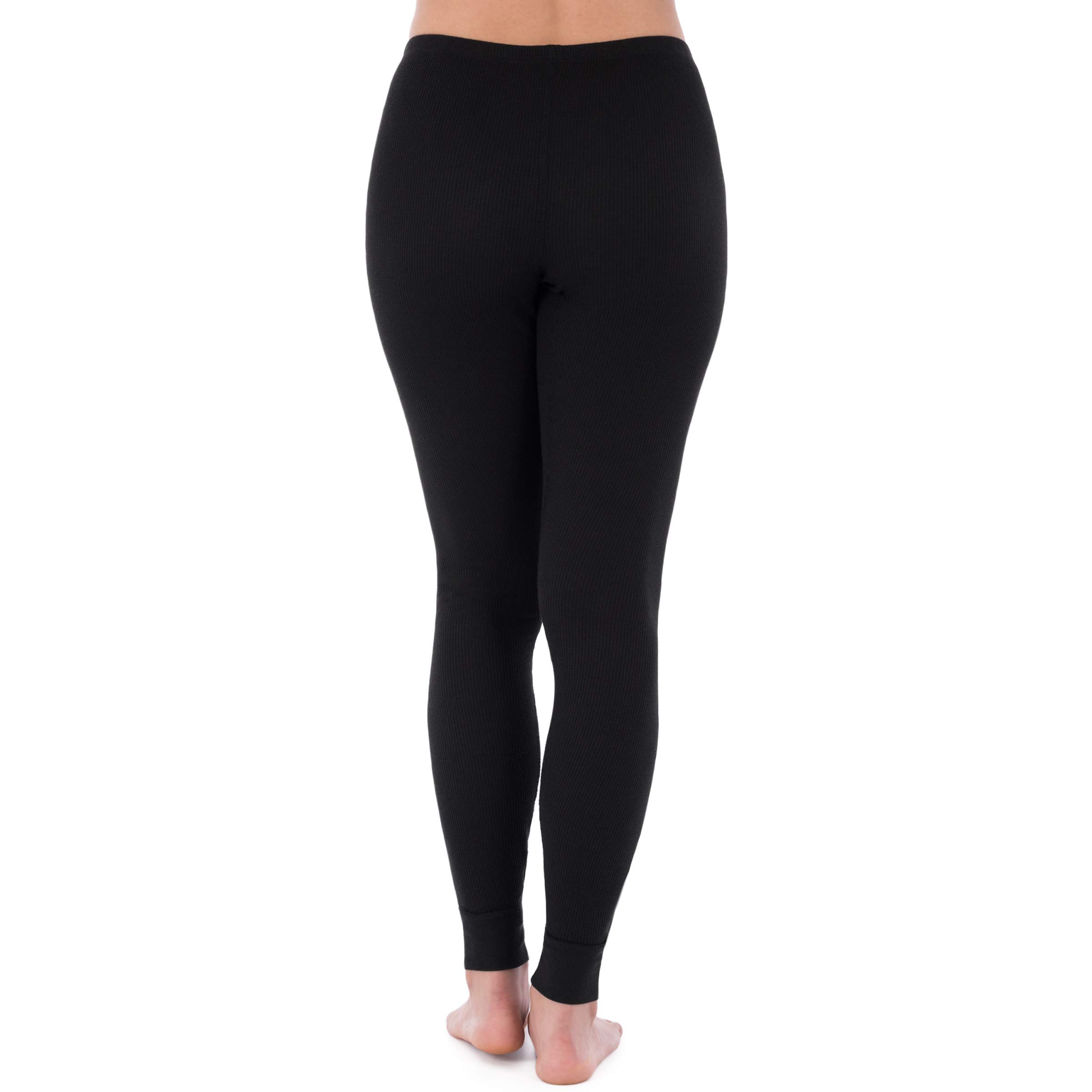 Fruit of the Loom Women's Micro Waffle Thermal Bottom Pants - Soft Fleece-Lined Winter Leggings for Warmth & Comfort - Perfect for Cold Weather, Lounge Wear & Layering