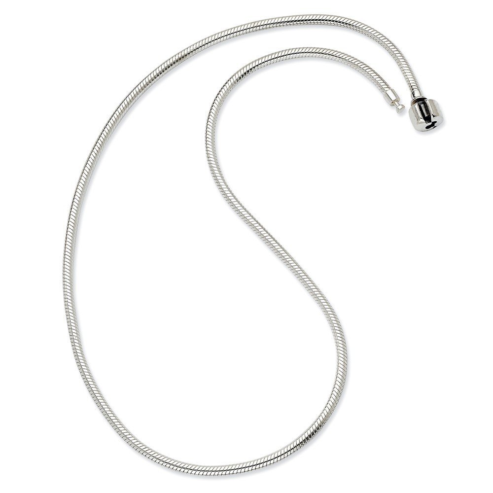 925 Sterling Silver Hinged Clasp Bead Necklace Chain - Elegant Jewelry for Women, Gift for Her, Perfect for Weddings, Parties & Everyday Wear