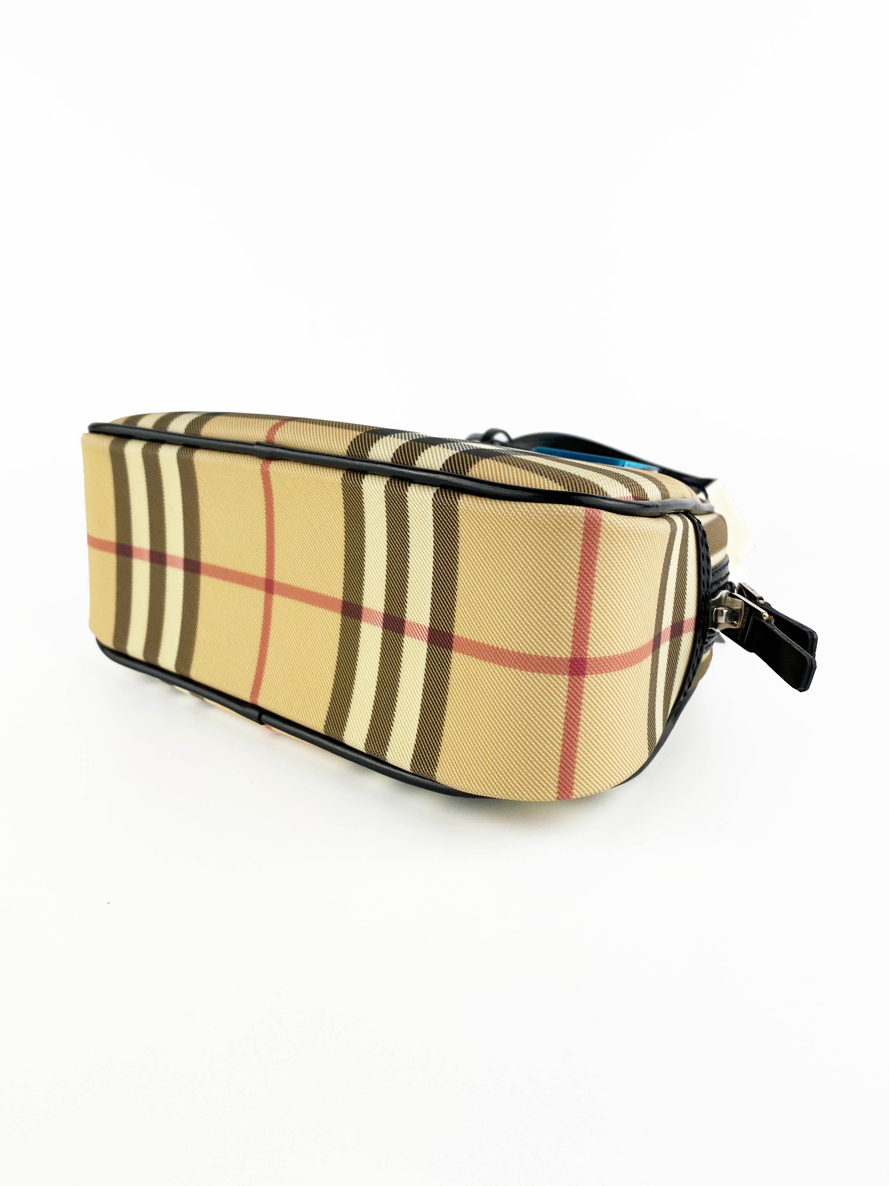 Burberry Mini Haymarket Crossbody Bag - Luxury Leather Shoulder Purse for Women | Perfect for Everyday Use, Date Nights & Travel