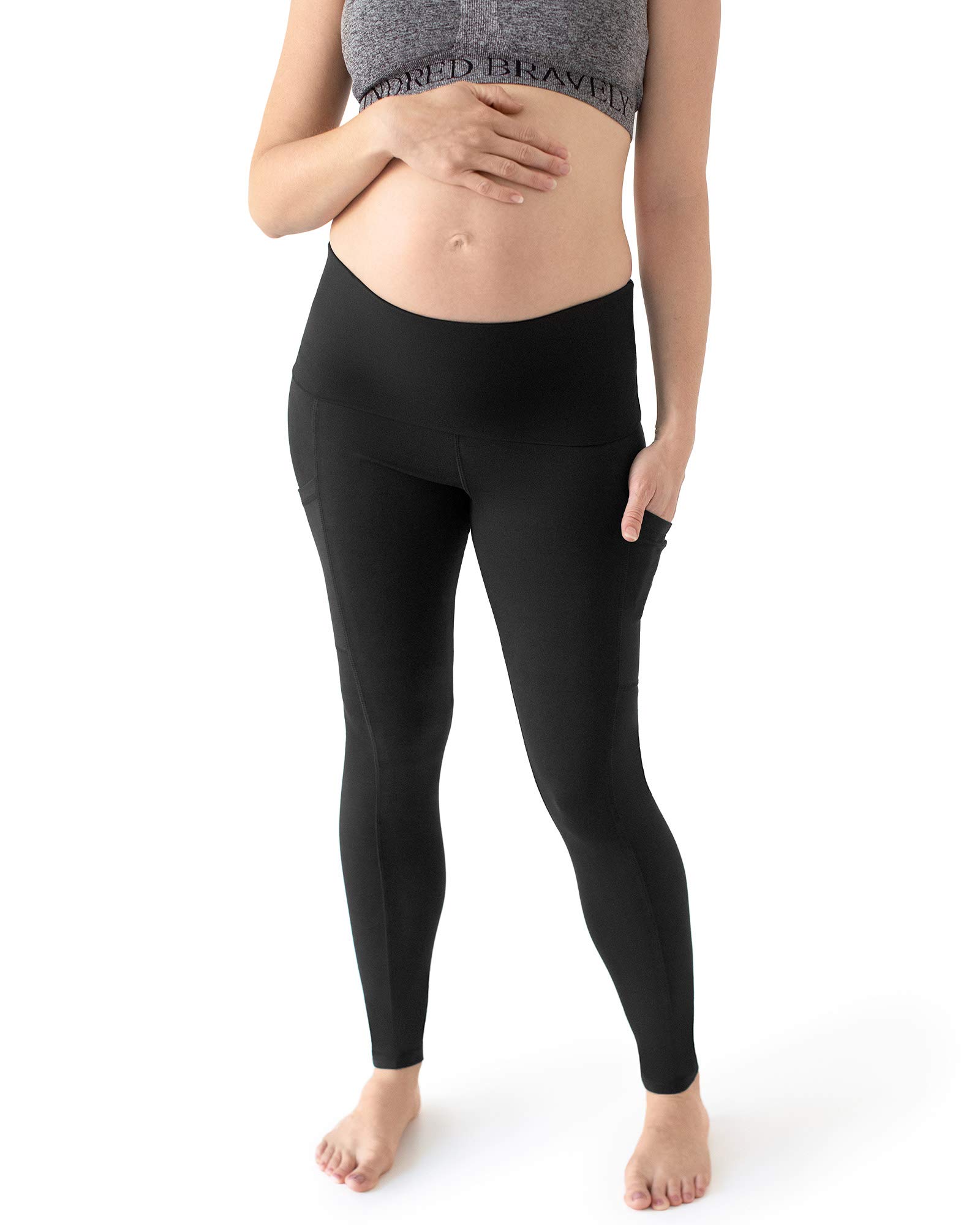 Kindred Bravely Louisa Ultra High-Waisted Maternity Leggings for Pregnancy - Comfortable Over The Bump Support for Workouts, Yoga & Everyday Wear