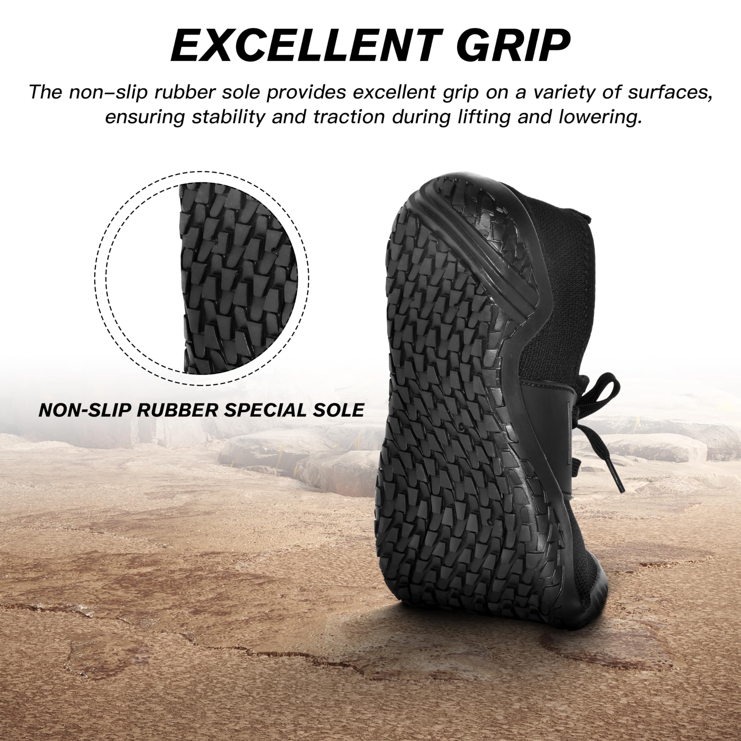 **Barefoot Weightlifting Shoes for Men & Women - Minimalist Deadlift & Workout Shoes with Non-Slip Sole for Gym, Squat Training, Boxing & CrossFit - Lightweight Flat Sneakers for Fitness & Sports**