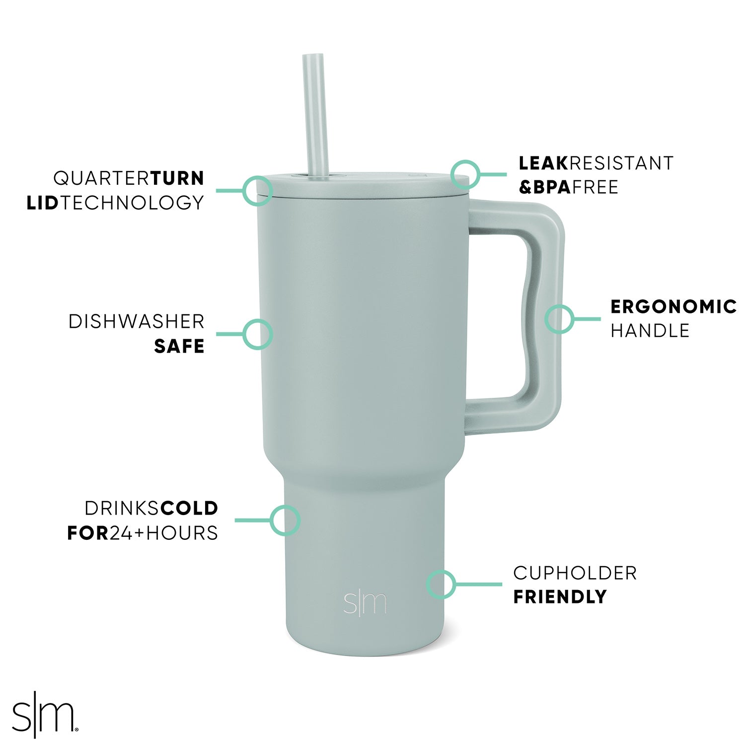 Premium Trek Tumbler 30oz - Insulated Stainless Steel Water Bottle with Lid & Straw - Leakproof & Sweatproof - Perfect for Hiking, Camping, Gym & Outdoor Adventures