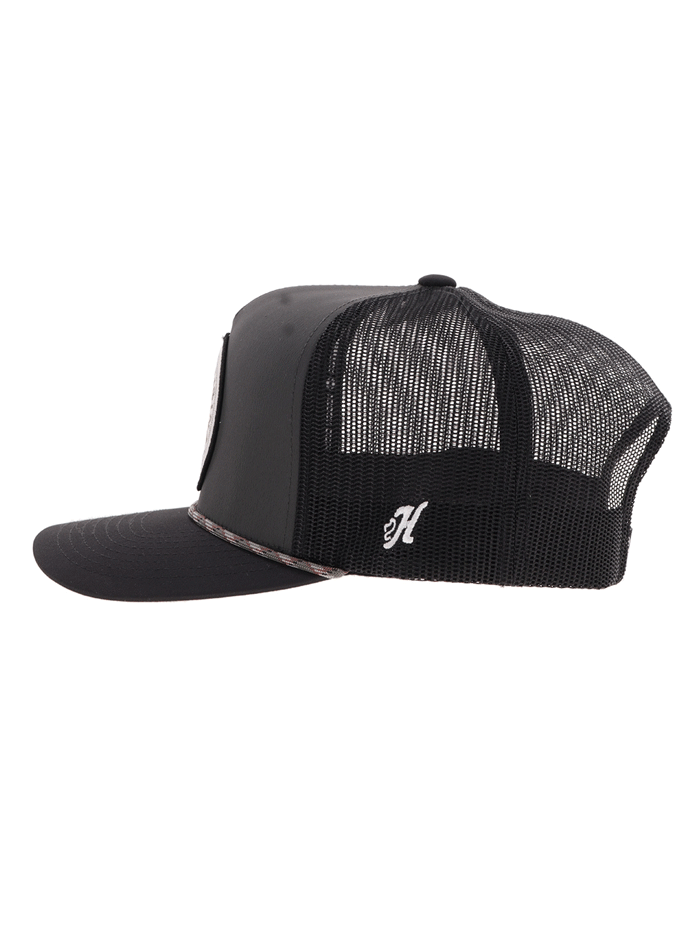 Hooey 2526T CHBK QUANAH 5 Panel Snapback Trucker Hat - Charcoal Black for Men & Women - Perfect for Outdoor, Fishing, and Casual Wear